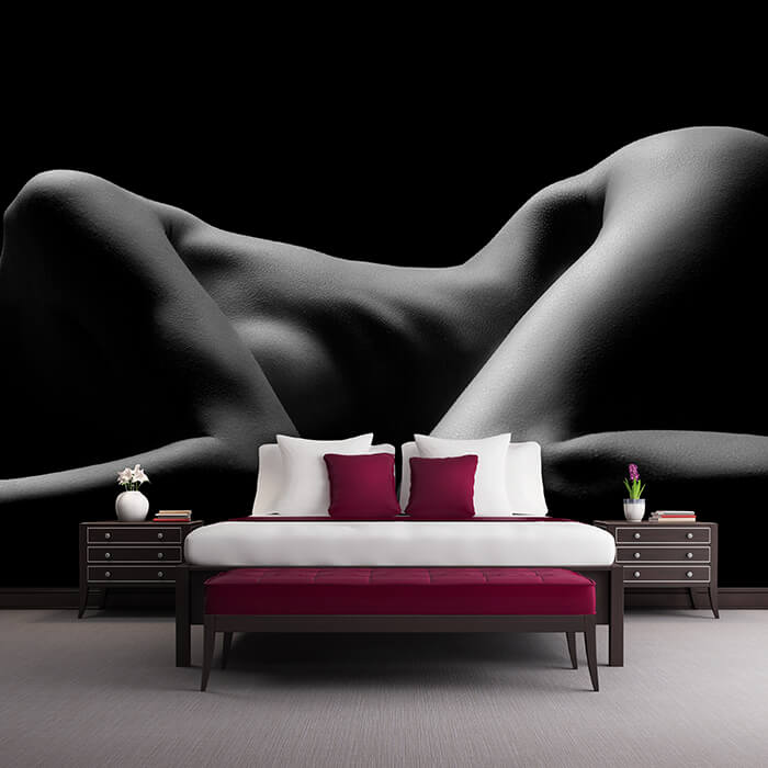 Fototapete Frau Akt schwarz weiss M6511 - Bild 1 Fototapete Frau Akt schwarz weiss M6511 - Bild 1