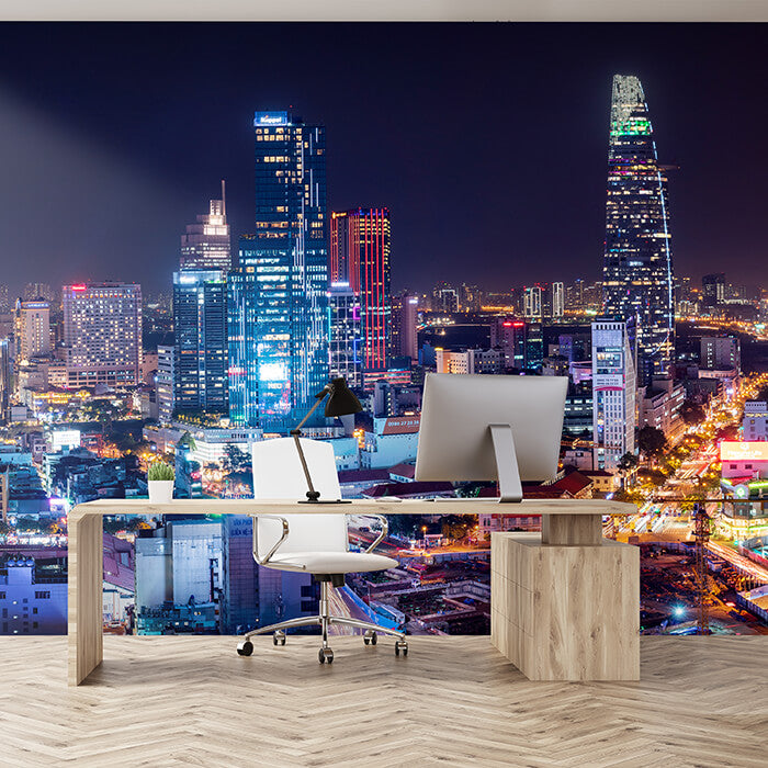 Fototapete Saigon Nacht Skyline M6532 - Bild 1 Fototapete Saigon Nacht Skyline M6532 - Bild 1