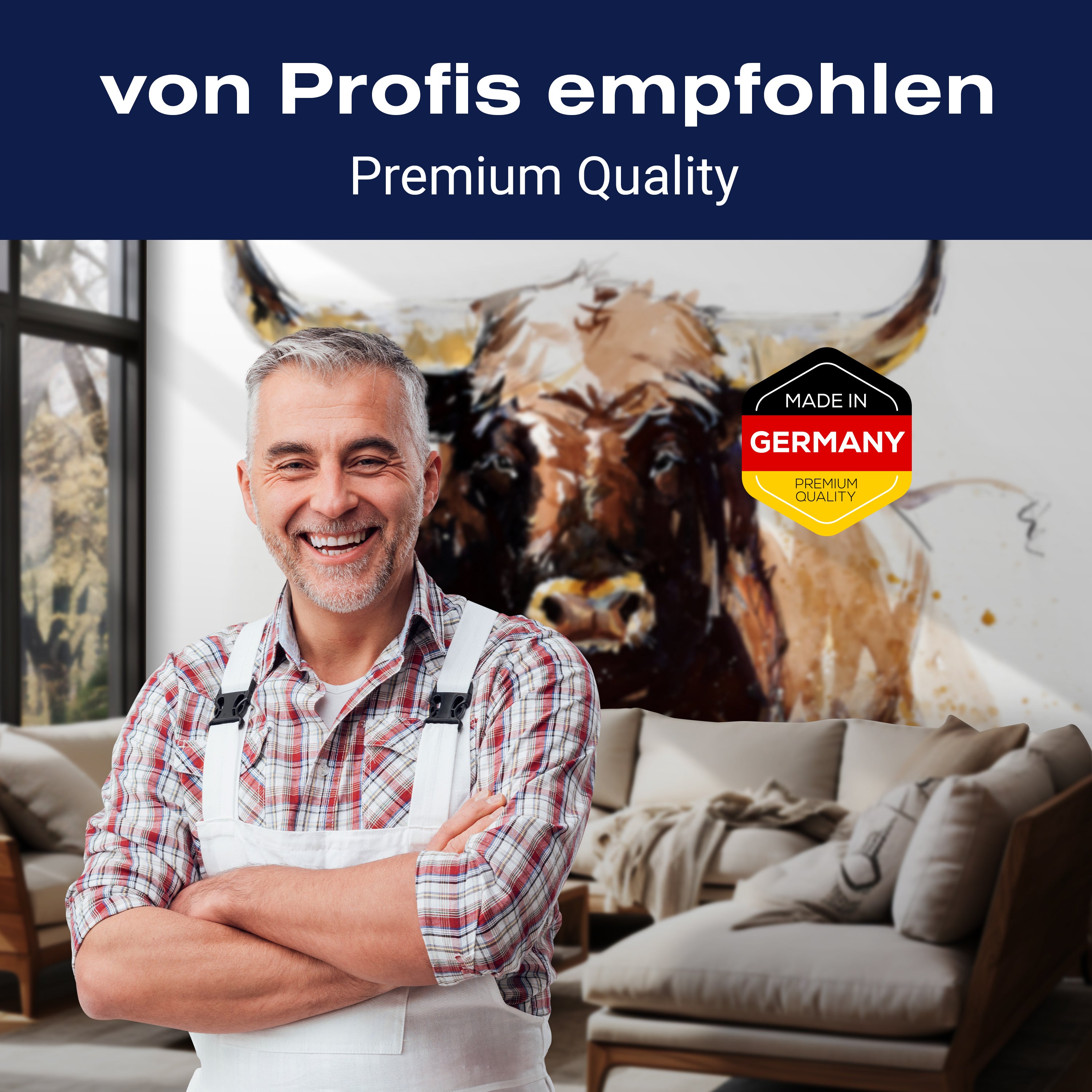 Fototapete Illustration Stier braun M6543 - Bild 5 Fototapete Illustration Stier braun M6543 - Bild 5