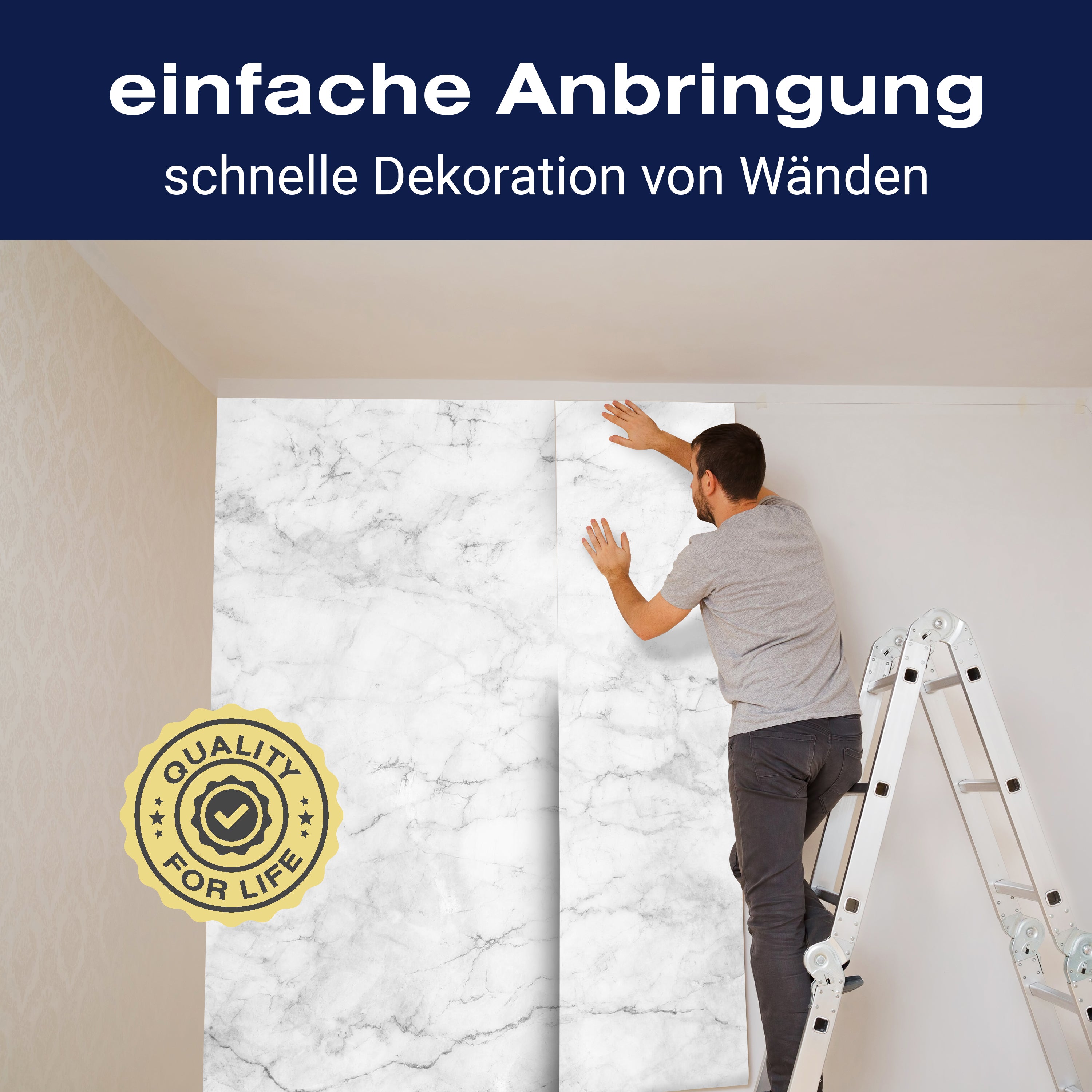 Fototapete Stein Marmoroptik grau M6555 - Bild 3 Fototapete Stein Marmoroptik grau M6555 - Bild 3