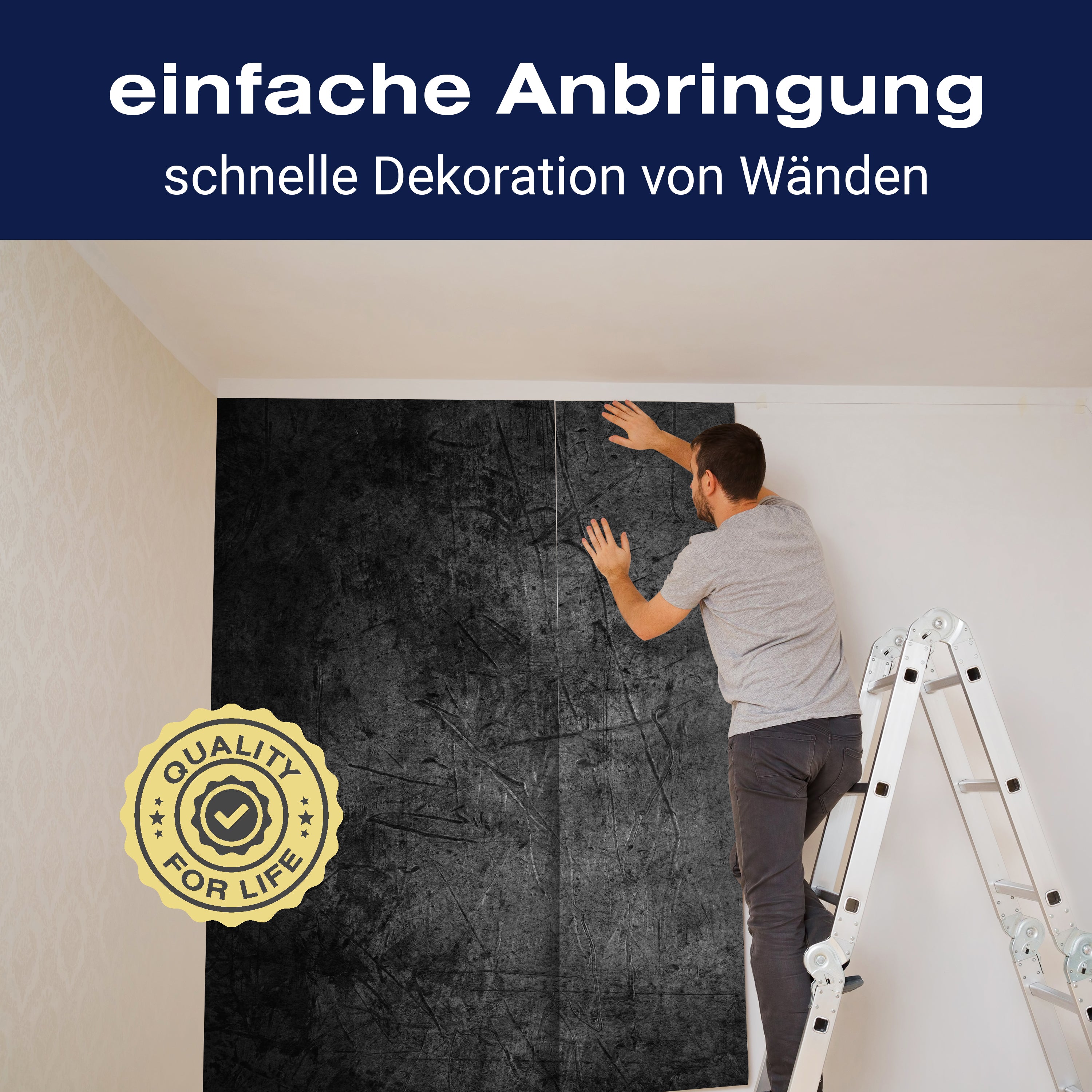 Fototapete Beton Optik schwarz M6557 - Bild 3 Fototapete Beton Optik schwarz M6557 - Bild 3