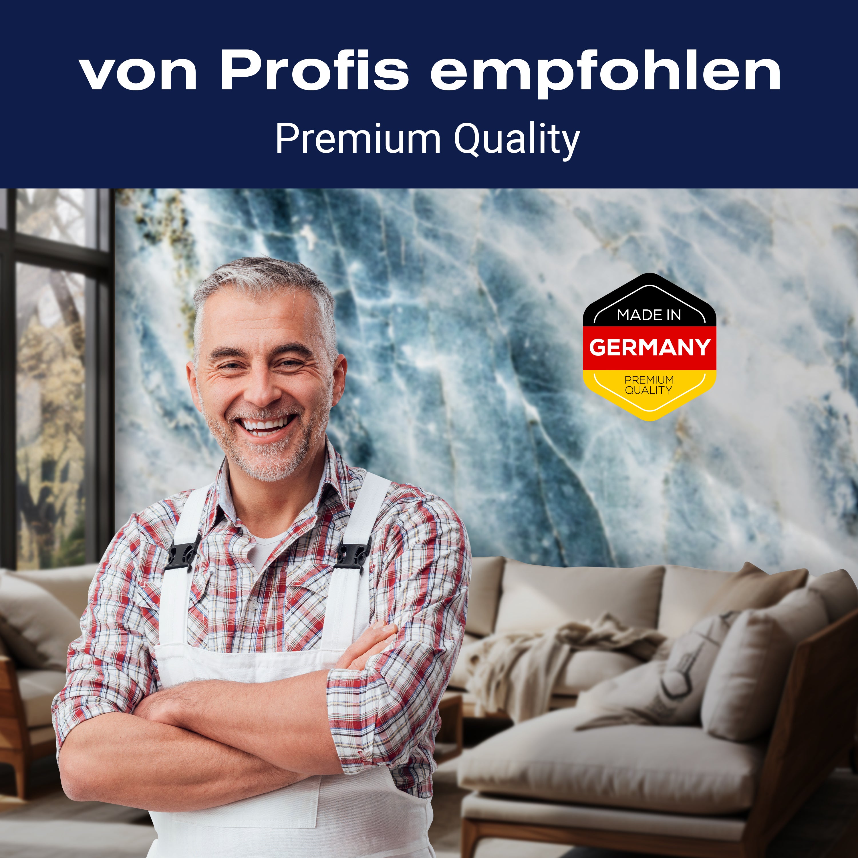 Fototapete Marmor blau gold weiß M6559 - Bild 5 Fototapete Marmor blau gold weiß M6559 - Bild 5