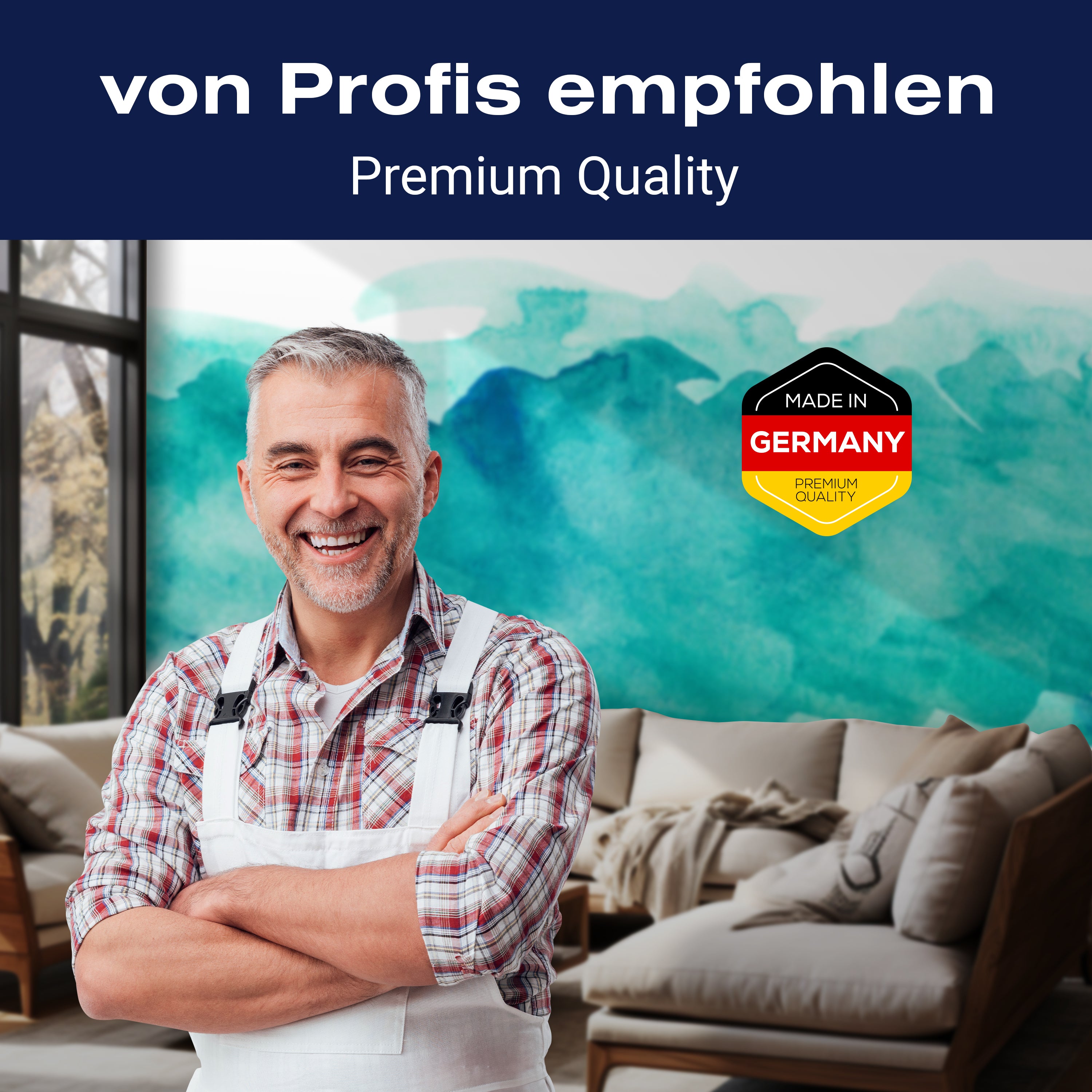 Fototapete Aquarell Papier türkis M6560 - Bild 5 Fototapete Aquarell Papier türkis M6560 - Bild 5