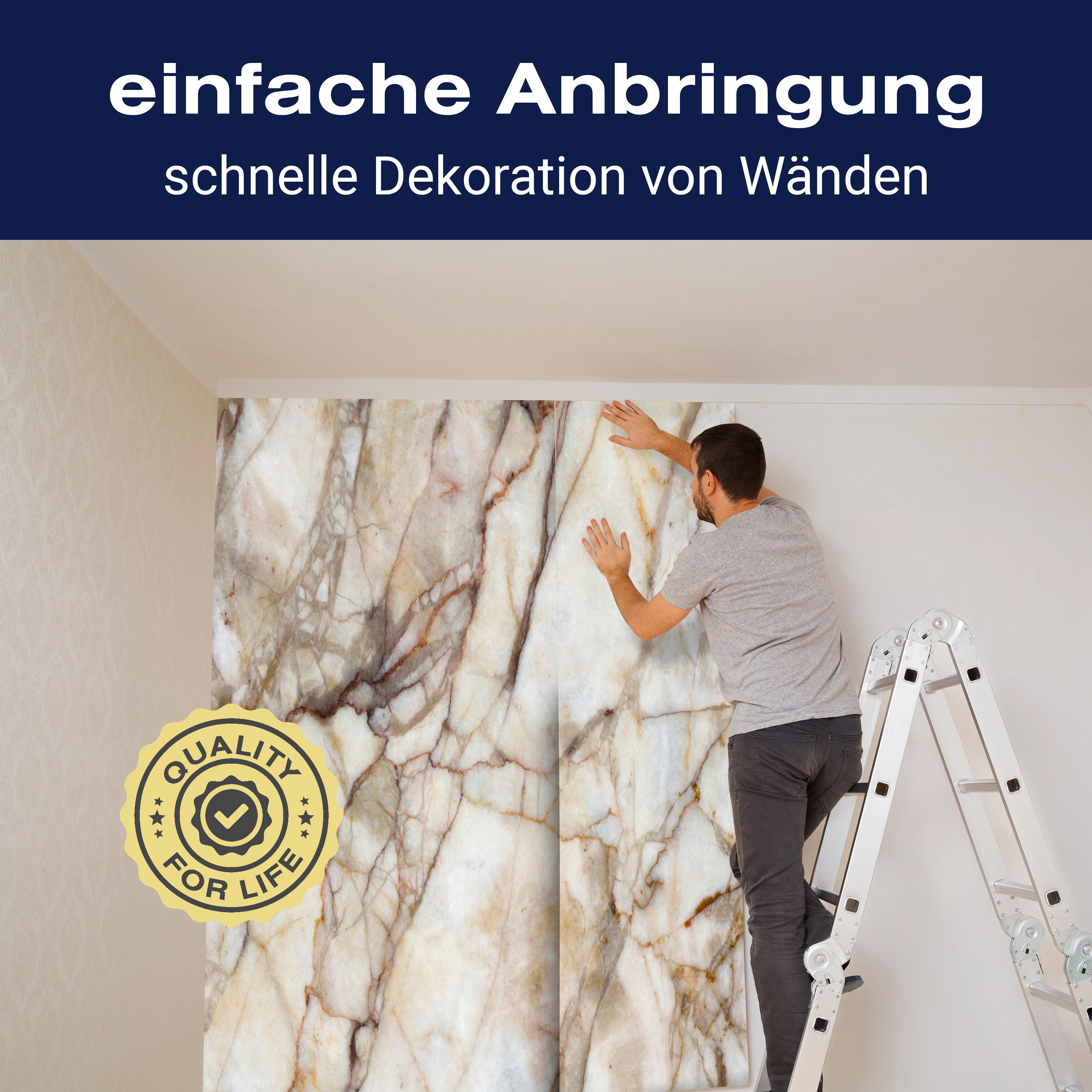 Fototapete Marmor braun grau weiß M6561 - Bild 3 Fototapete Marmor braun grau weiß M6561 - Bild 3