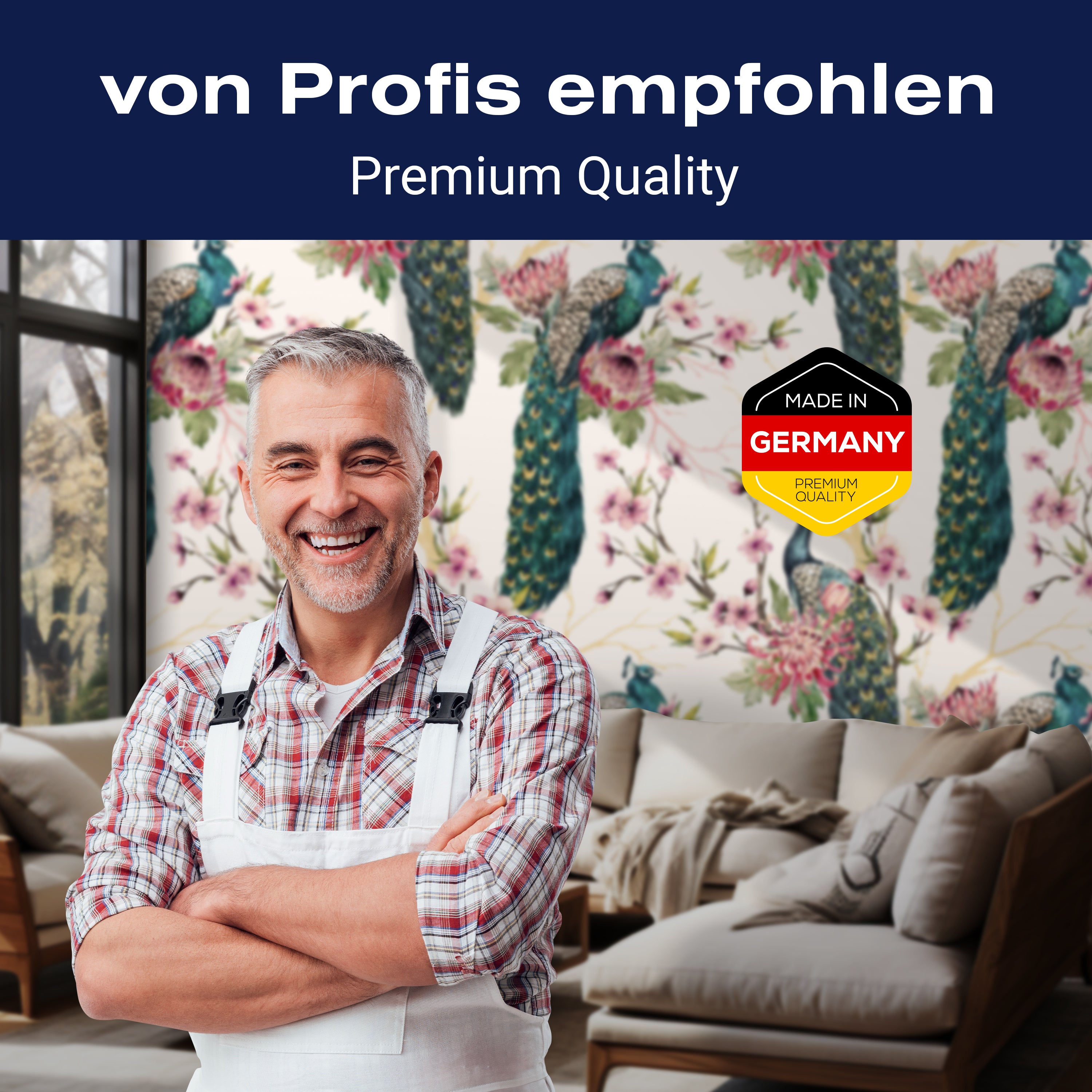 Fototapete Pfaue Kunst Muster M6578 - Bild 5 Fototapete Pfaue Kunst Muster M6578 - Bild 5