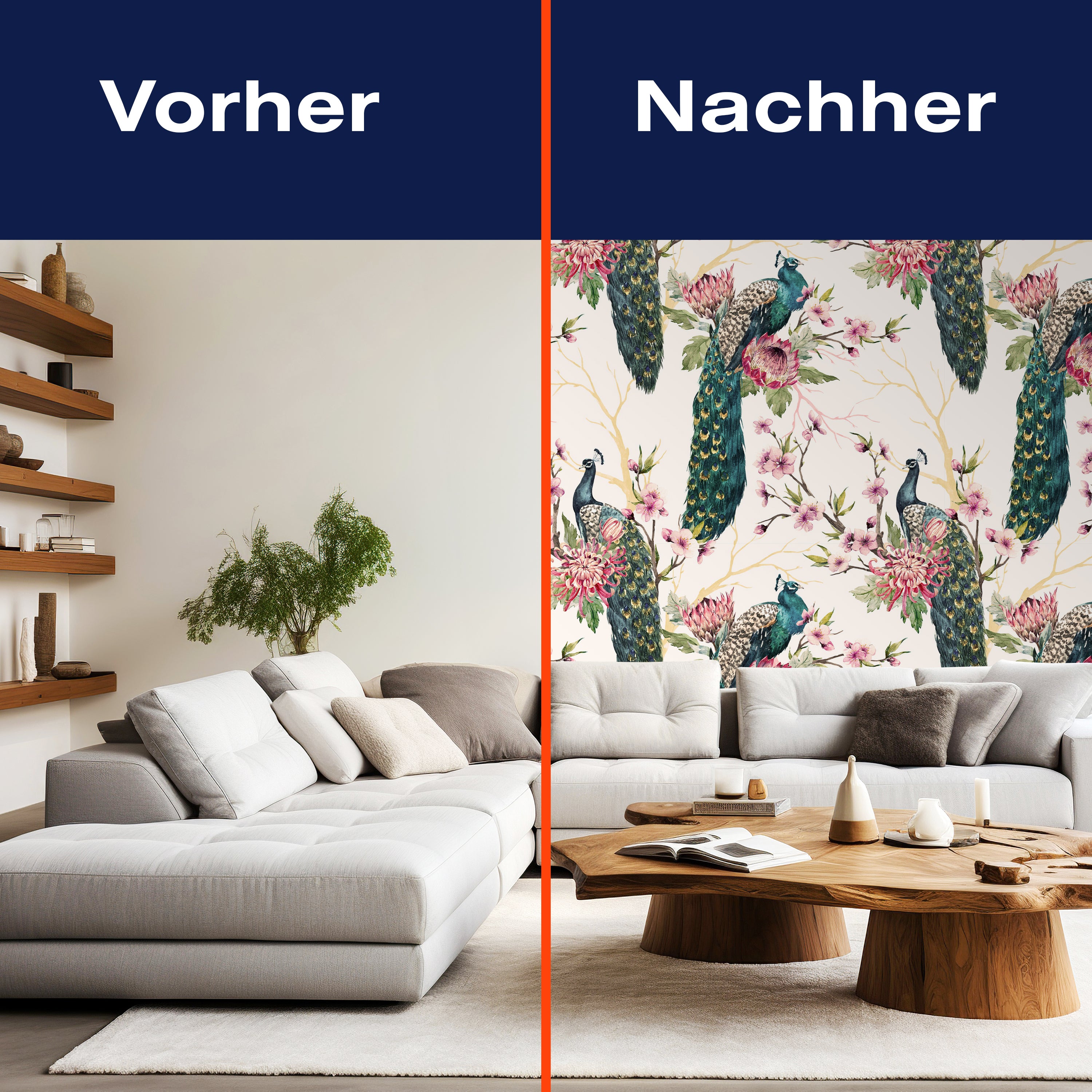 Fototapete Pfaue Kunst Muster M6578 - Bild 9 Fototapete Pfaue Kunst Muster M6578 - Bild 9