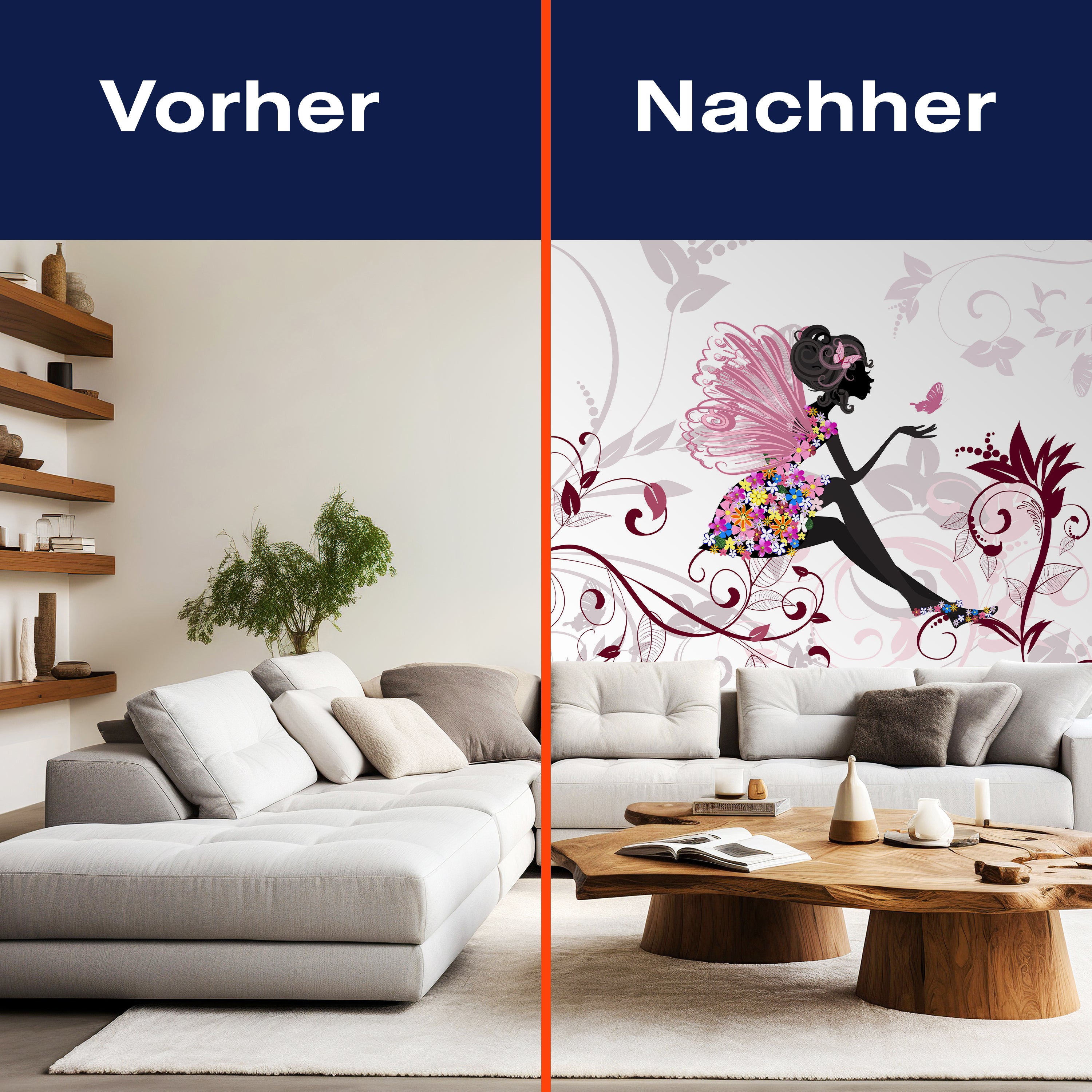 Fototapete Blumenfee mit Schmetterling M6595 - Bild 9 Fototapete Blumenfee mit Schmetterling M6595 - Bild 9