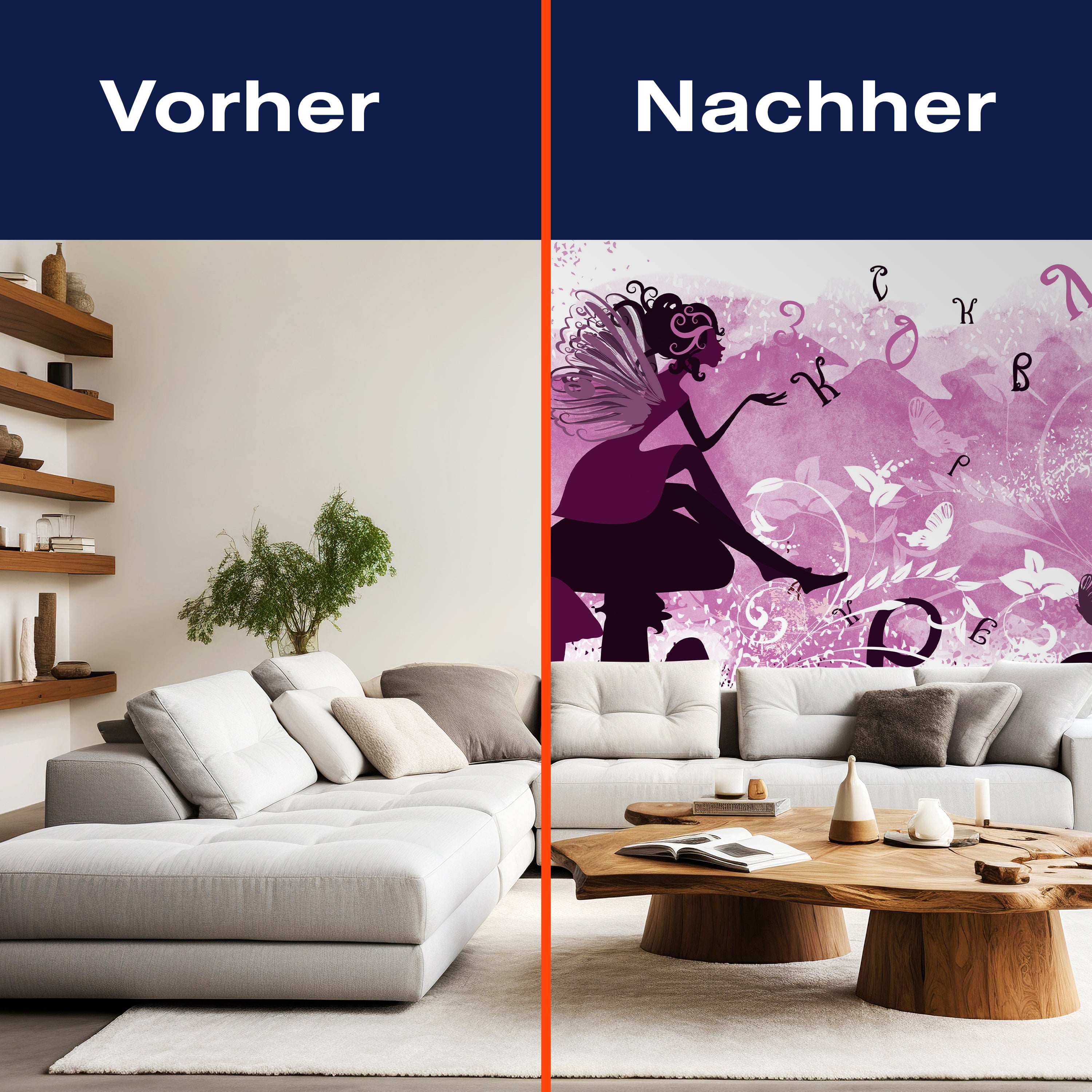 Fototapete Elfe Buchstaben Schmetterlinge M6596 - Bild 9 Fototapete Elfe Buchstaben Schmetterlinge M6596 - Bild 9