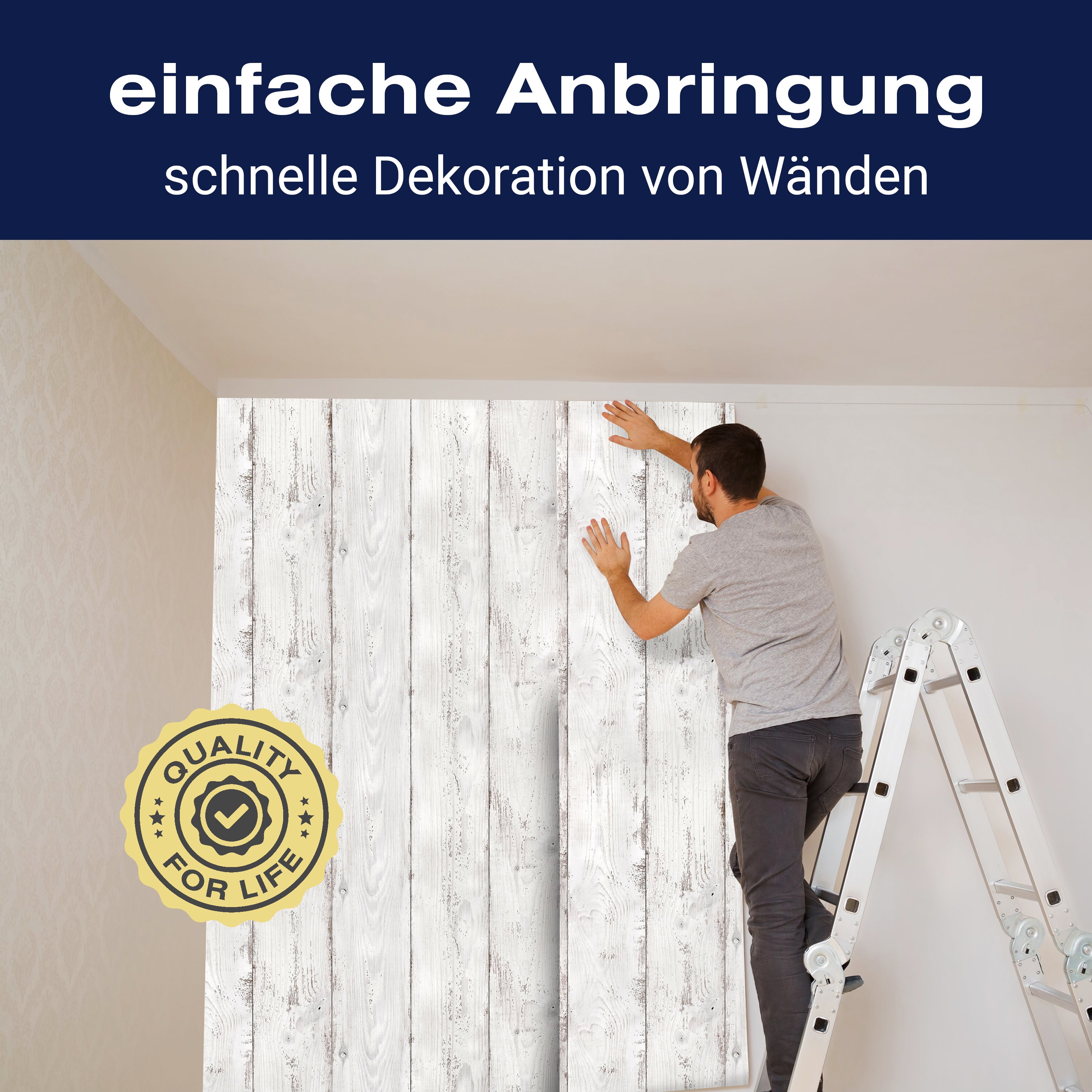 Fototapete Holz weiß grau M6604 - Bild 3 Fototapete Holz weiß grau M6604 - Bild 3