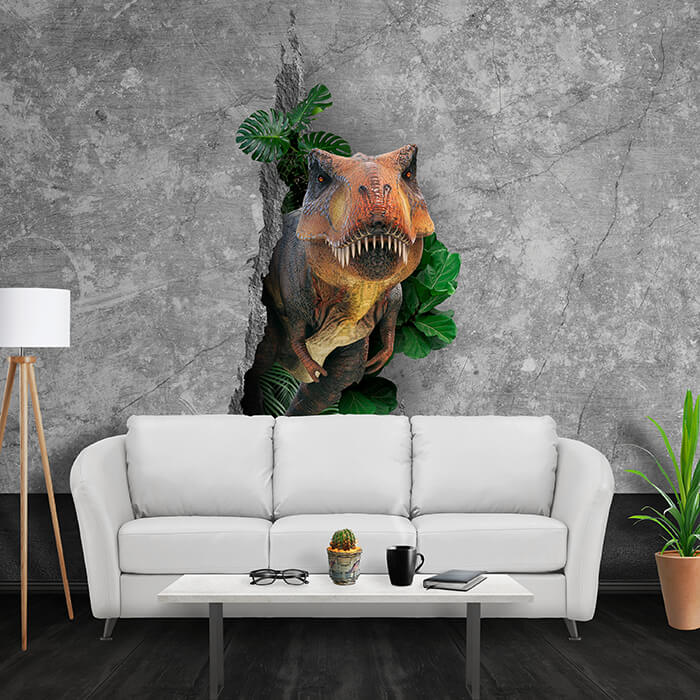 Fototapete 3D Optik T-Rex Wanddurchbruch M6622 - Bild 1 Fototapete 3D Optik T-Rex Wanddurchbruch M6622 - Bild 1