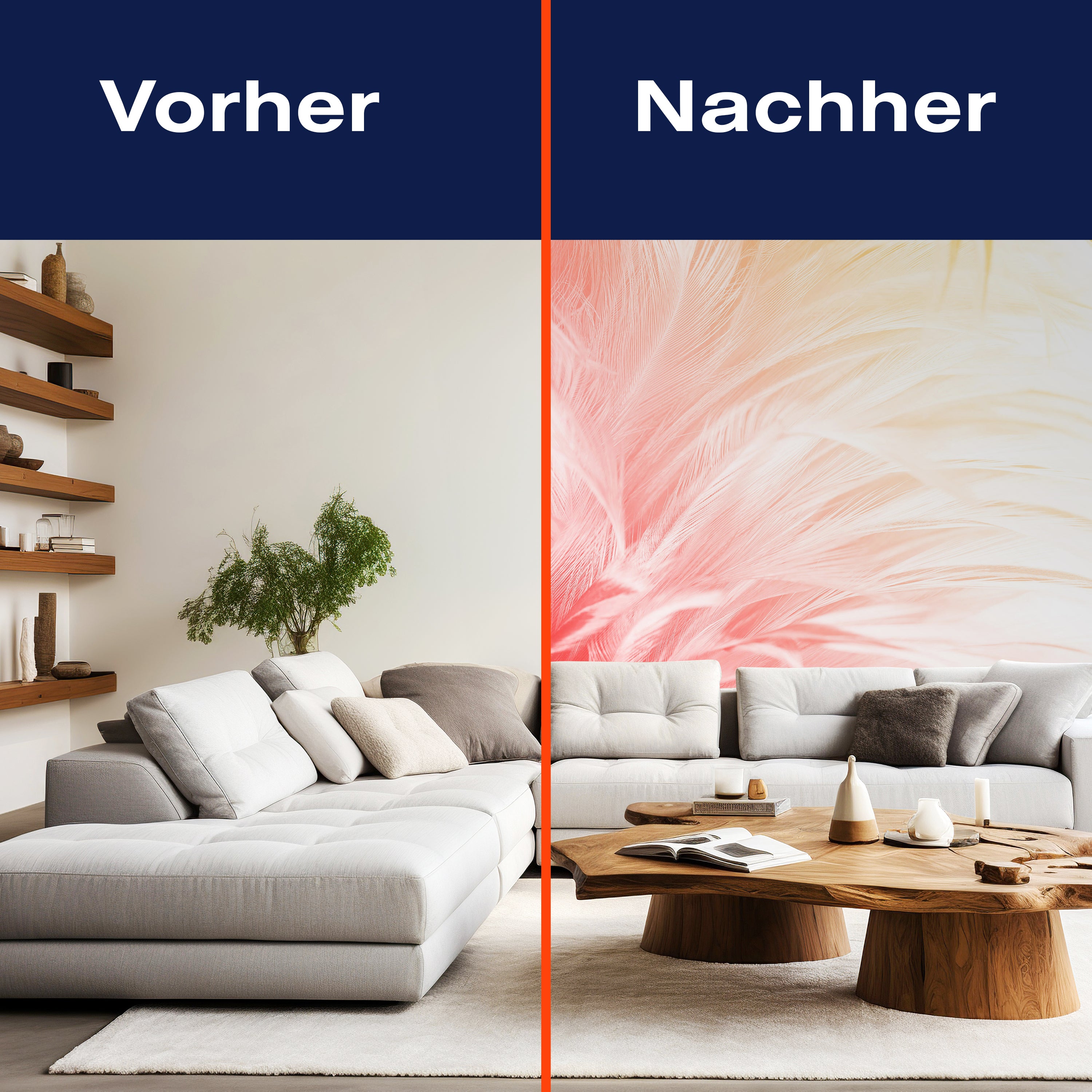 Fototapete Feder rosa gelb M6630 - Bild 9 Fototapete Feder rosa gelb M6630 - Bild 9