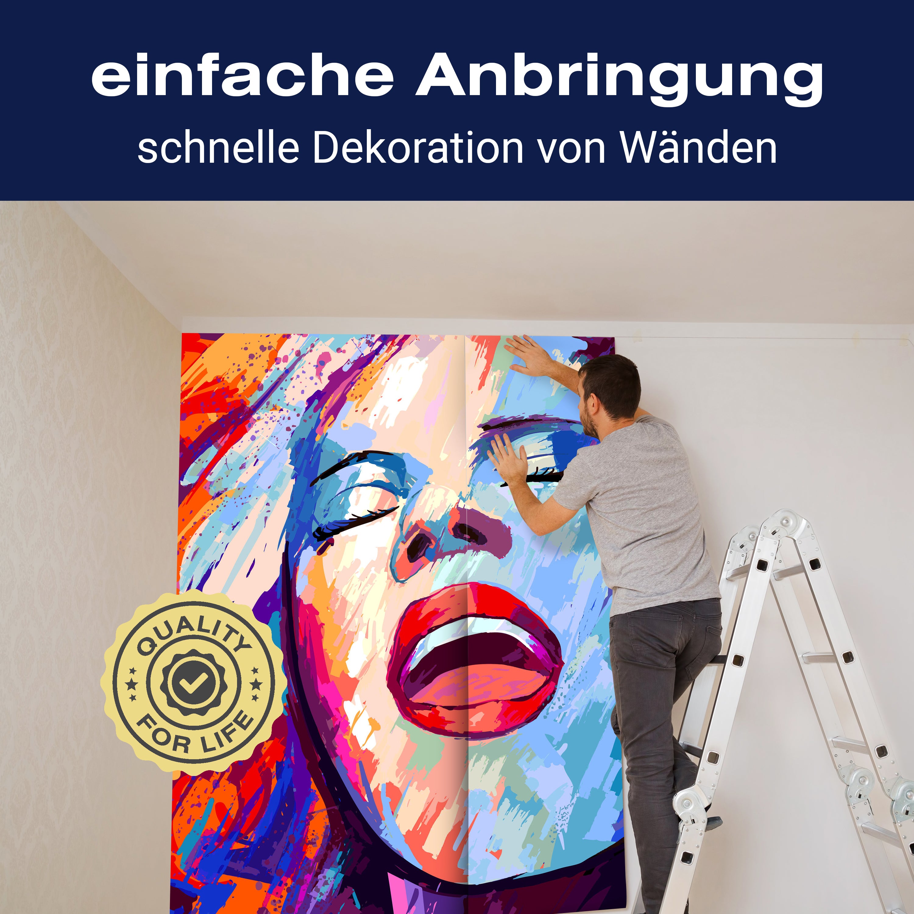 Fototapete Frau Gemälde Kunst M6680 - Bild 3 Fototapete Frau Gemälde Kunst M6680 - Bild 3