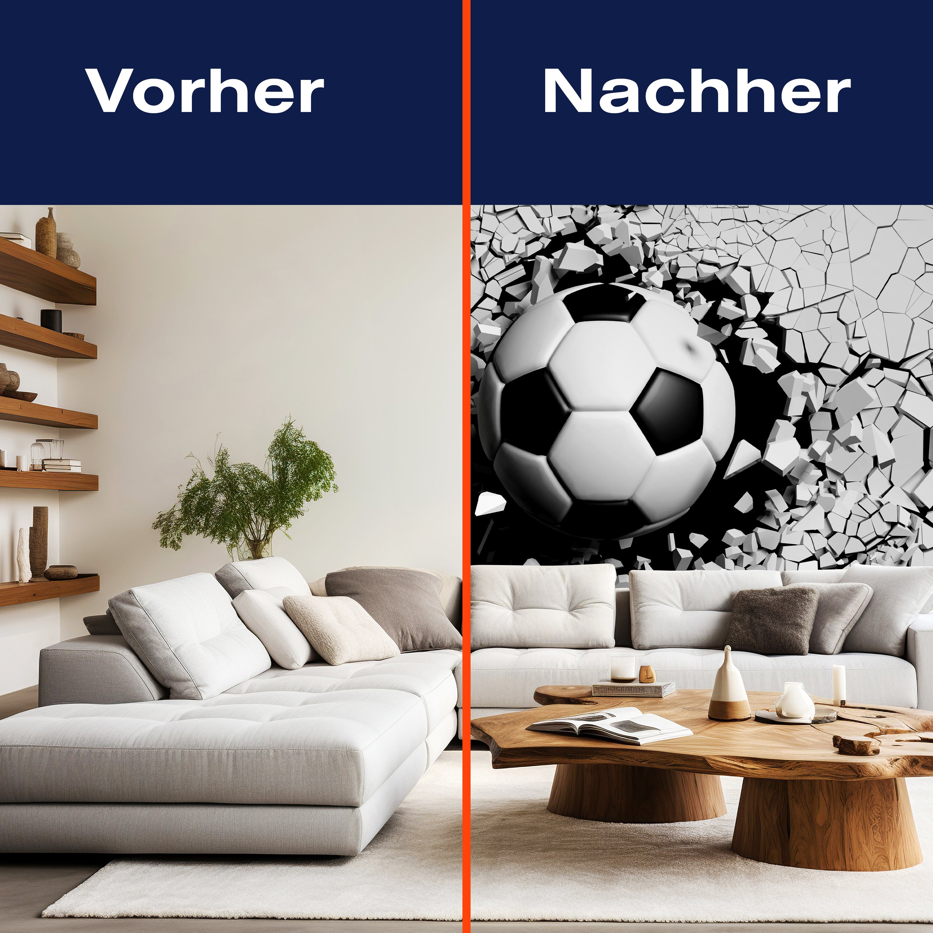 Fototapete Ball Wanddurchbruch 3D Optik M6699 - Bild 9 Fototapete Ball Wanddurchbruch 3D Optik M6699 - Bild 9