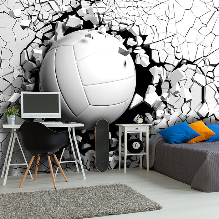 Fototapete 3D Optik Ball Wanddurchbruch M6700 - Bild 1 Fototapete 3D Optik Ball Wanddurchbruch M6700 - Bild 1