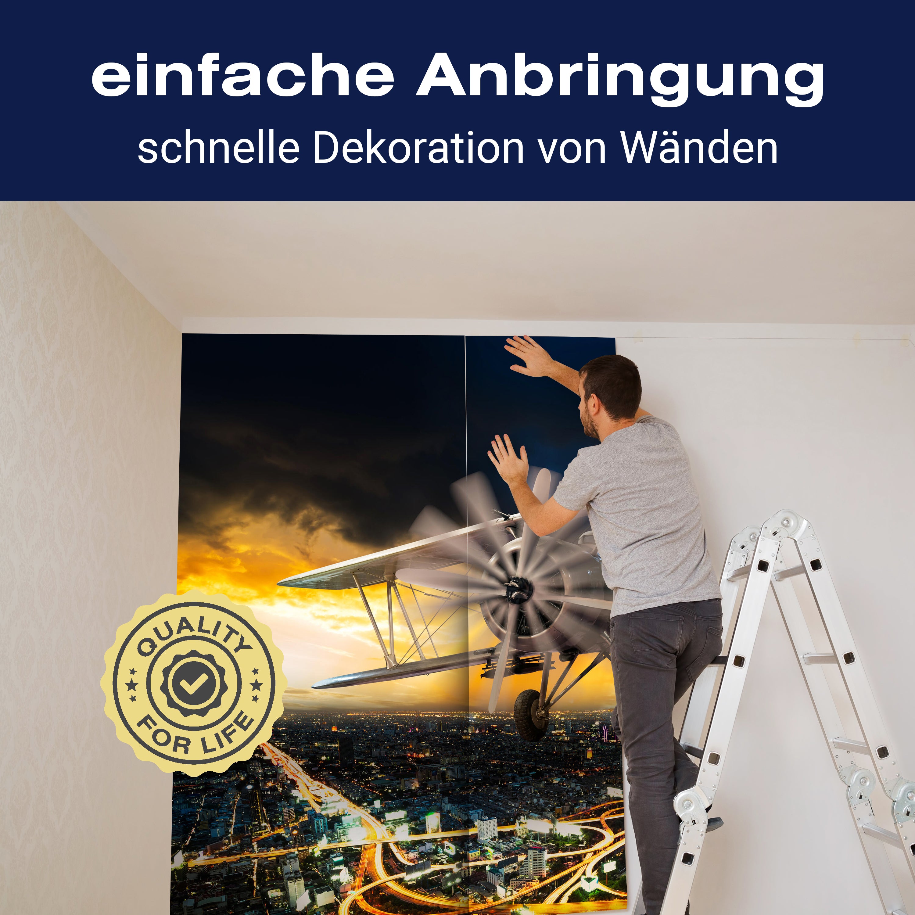 Fototapete Propellerflugzeug alt Nacht M6712 - Bild 3 Fototapete Propellerflugzeug alt Nacht M6712 - Bild 3