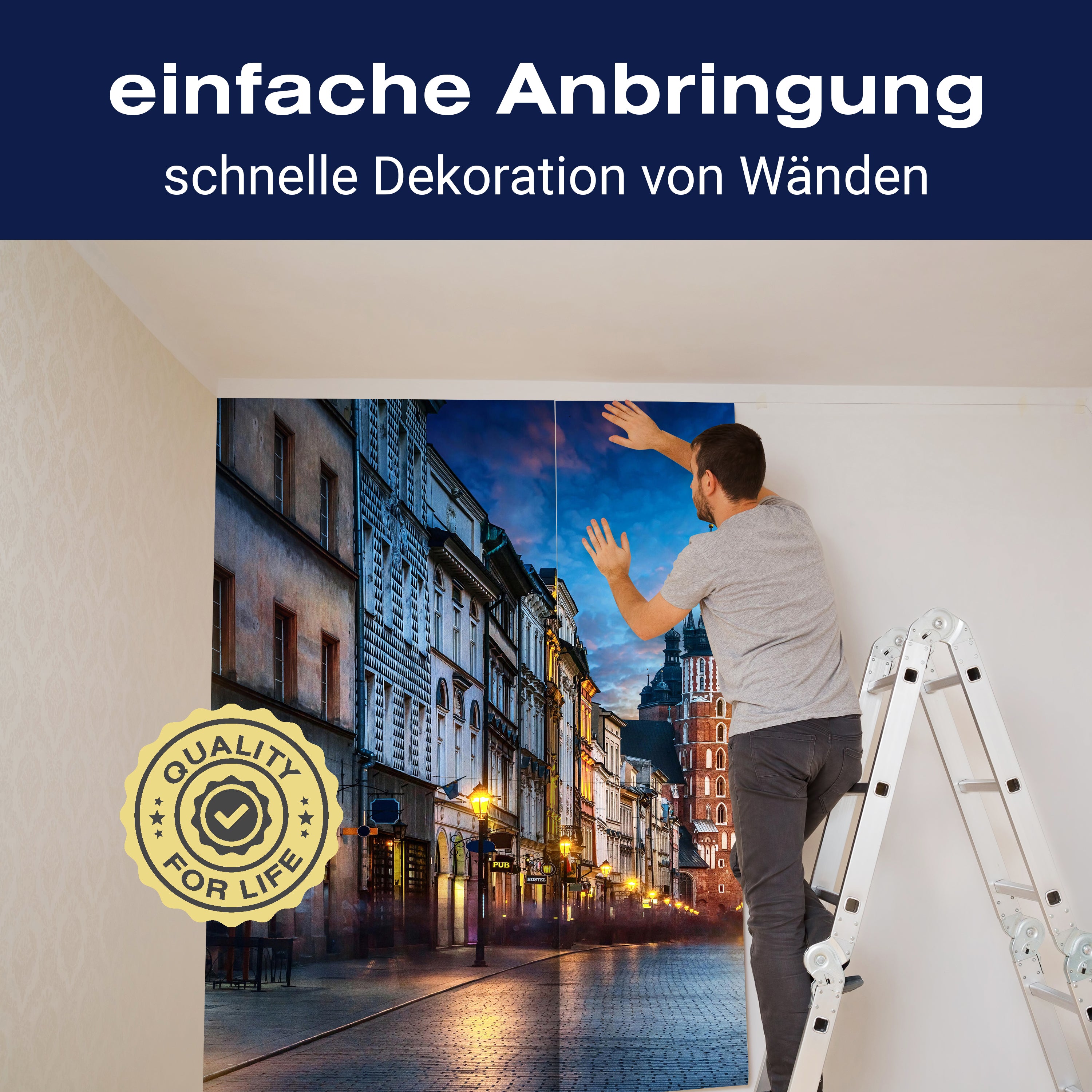 Fototapete Stadt Straße Kirche M6715 - Bild 3 Fototapete Stadt Straße Kirche M6715 - Bild 3