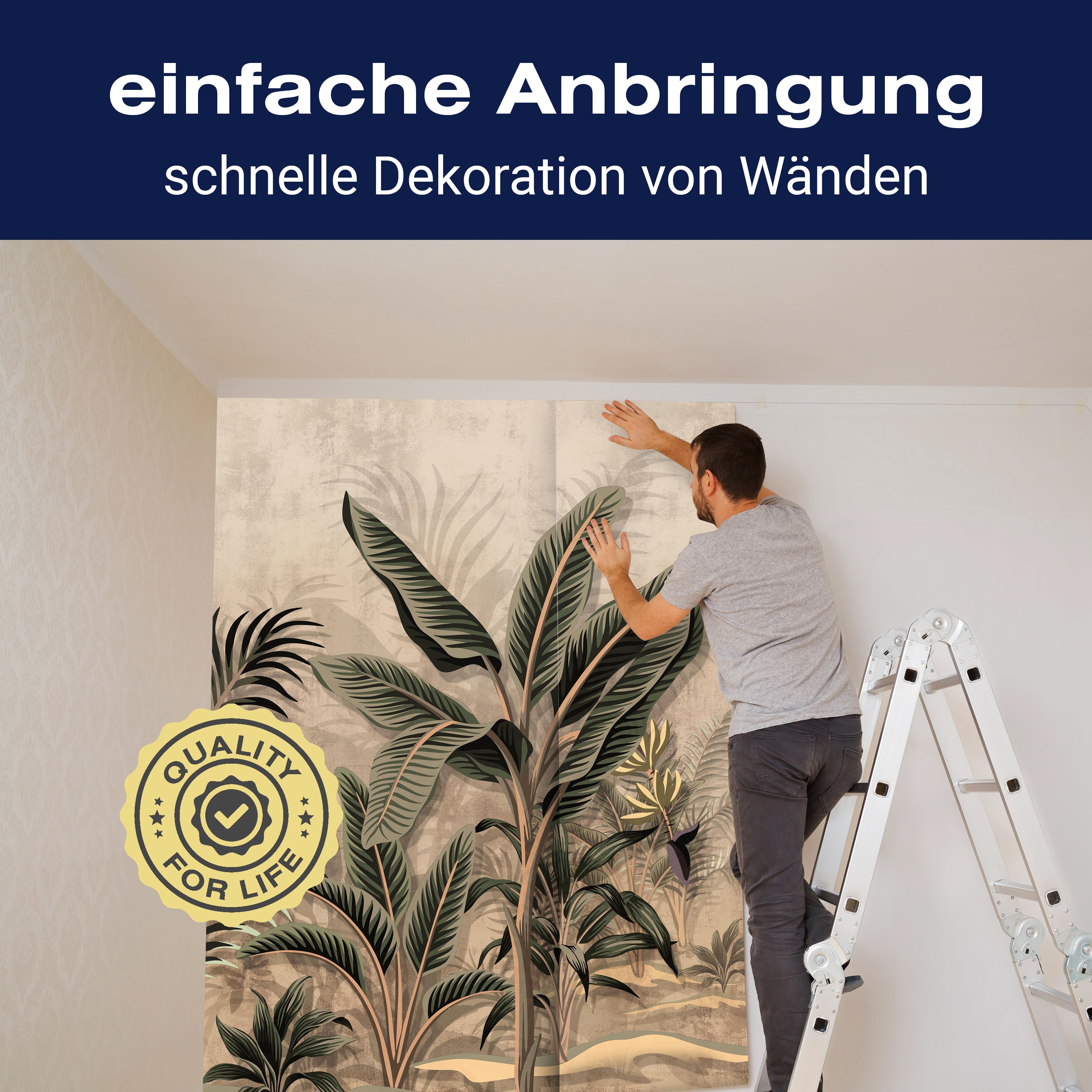 Fototapete Palmen Vintage Papier M6719 - Bild 3 Fototapete Palmen Vintage Papier M6719 - Bild 3