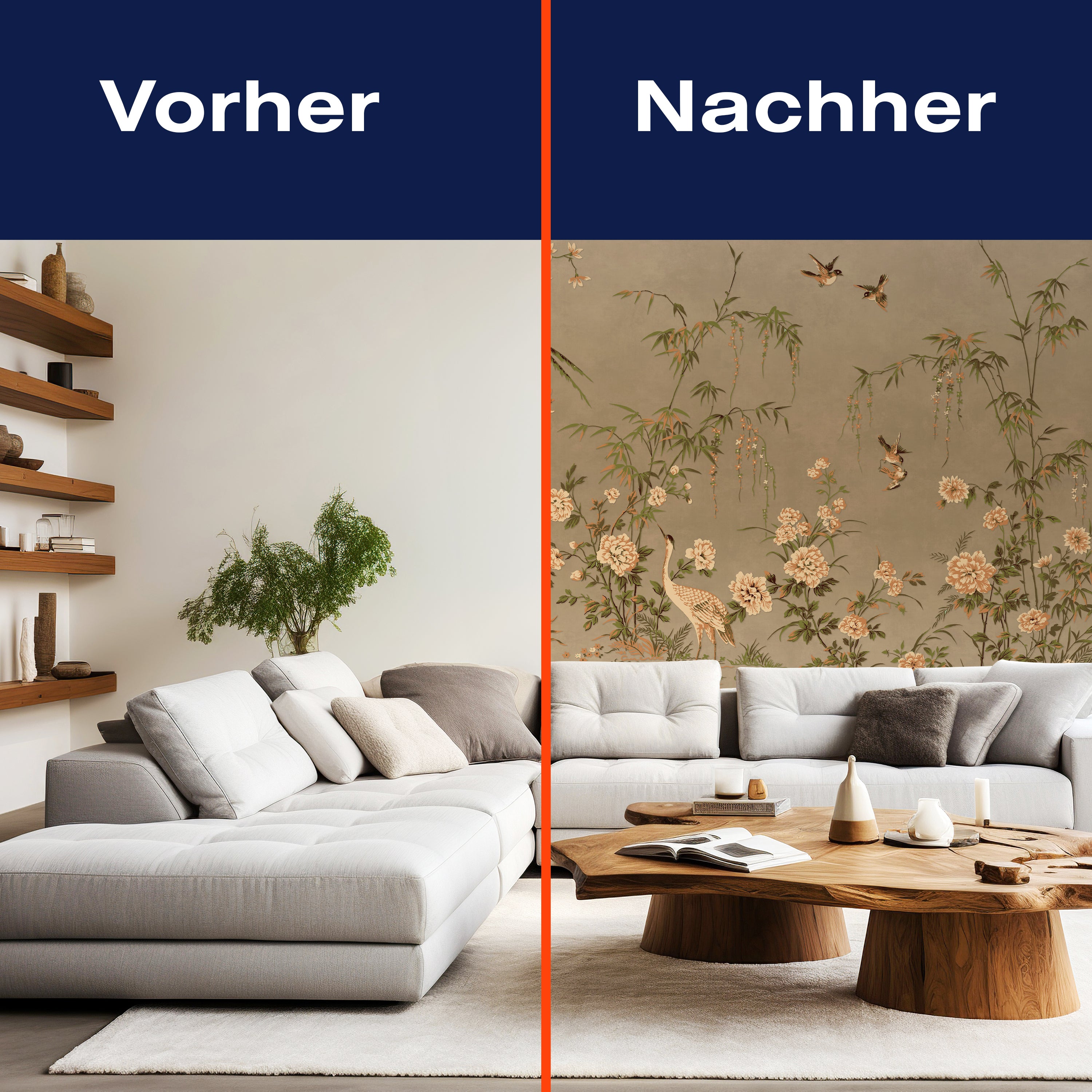 Fototapete Bambus Vögel Vintage M6723 - Bild 9 Fototapete Bambus Vögel Vintage M6723 - Bild 9