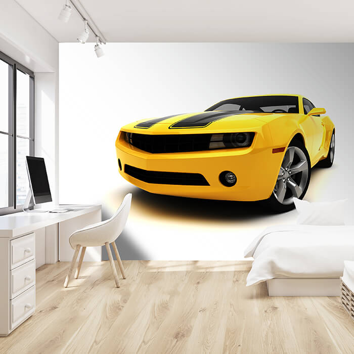 Fototapete Auto gelb schwarz M6726 - Bild 1 Fototapete Auto gelb schwarz M6726 - Bild 1