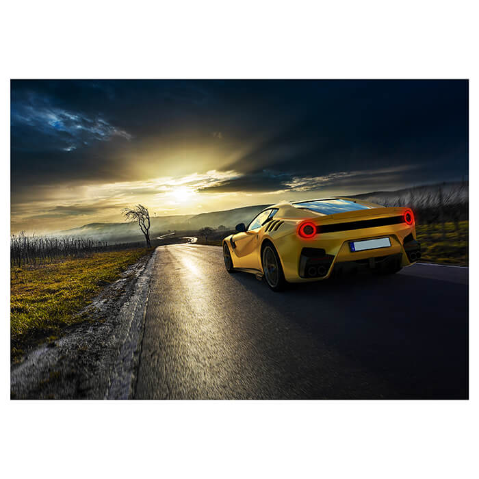 Fototapete gelbes Auto Straße M6728 - Bild 2 Fototapete gelbes Auto Straße M6728 - Bild 2