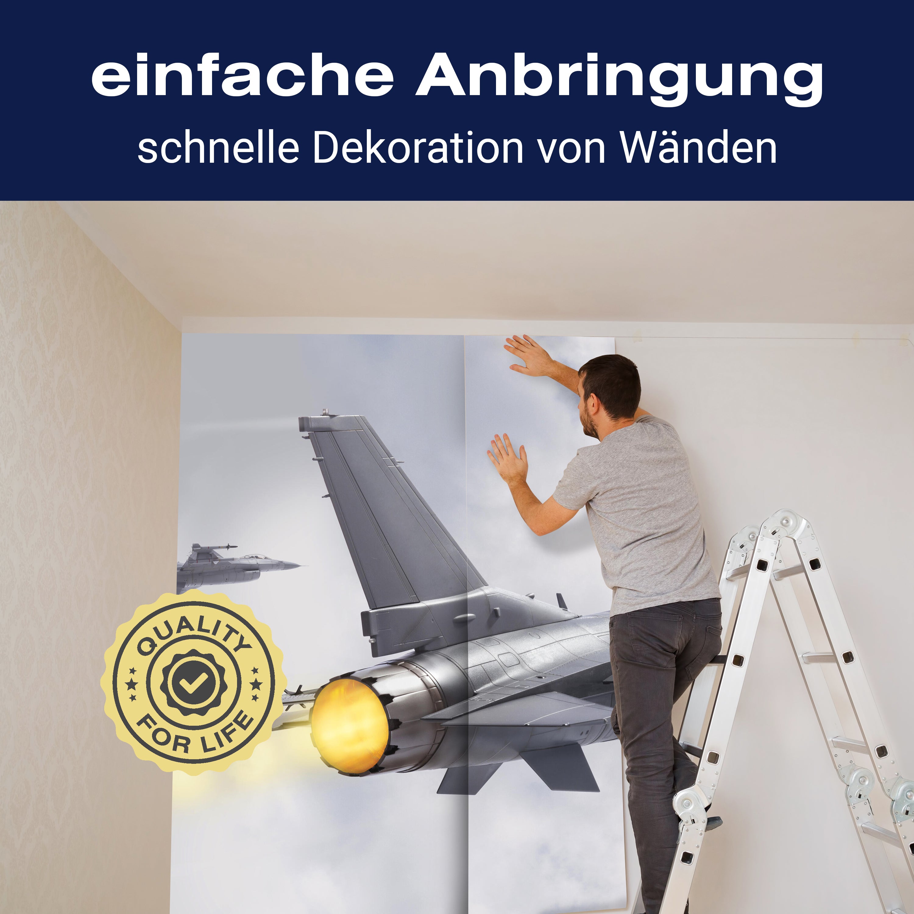 Fototapete Jet über den Wolken M6737 - Bild 3 Fototapete Jet über den Wolken M6737 - Bild 3