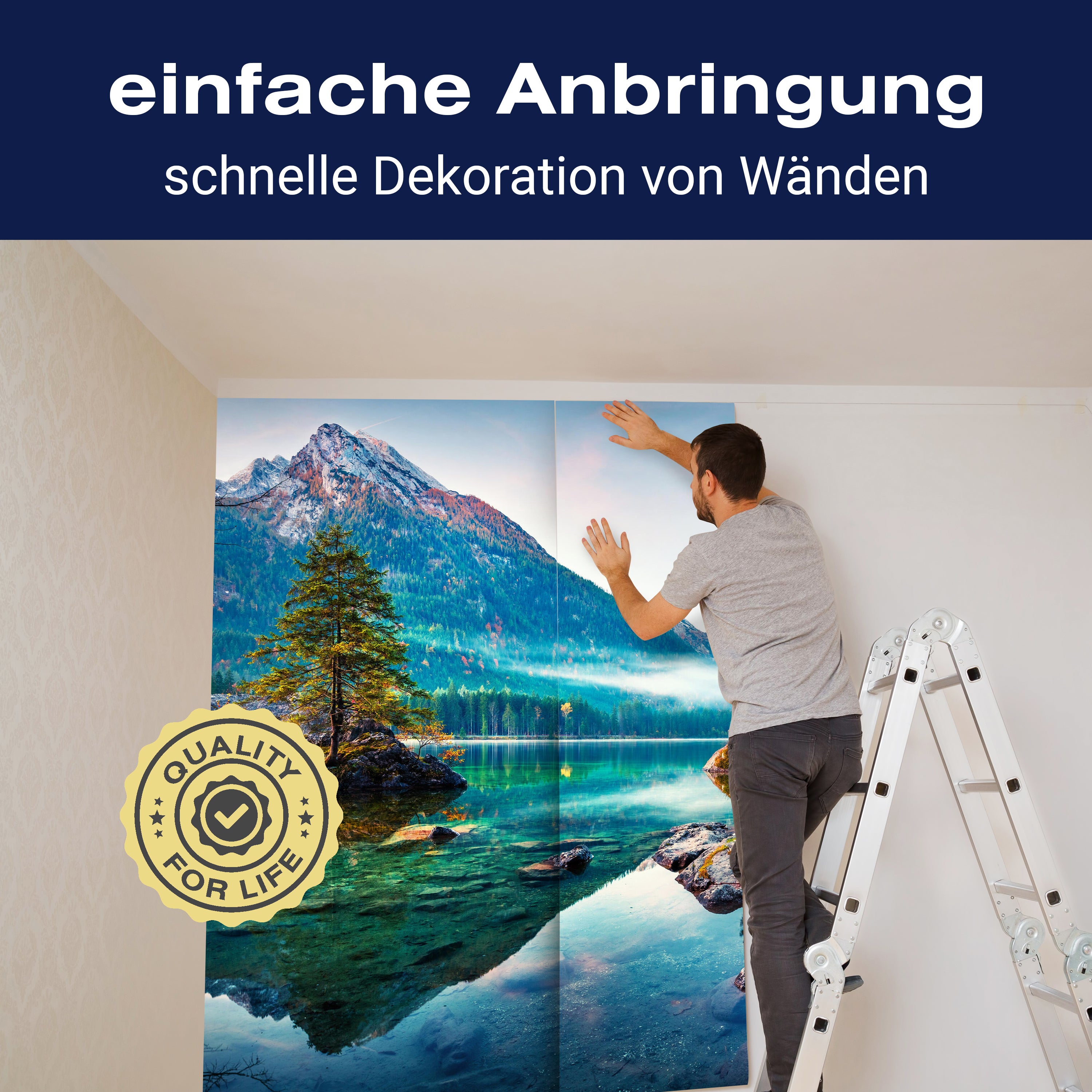 Fototapete See Alpen Berge Wald M6750 - Bild 3 Fototapete See Alpen Berge Wald M6750 - Bild 3