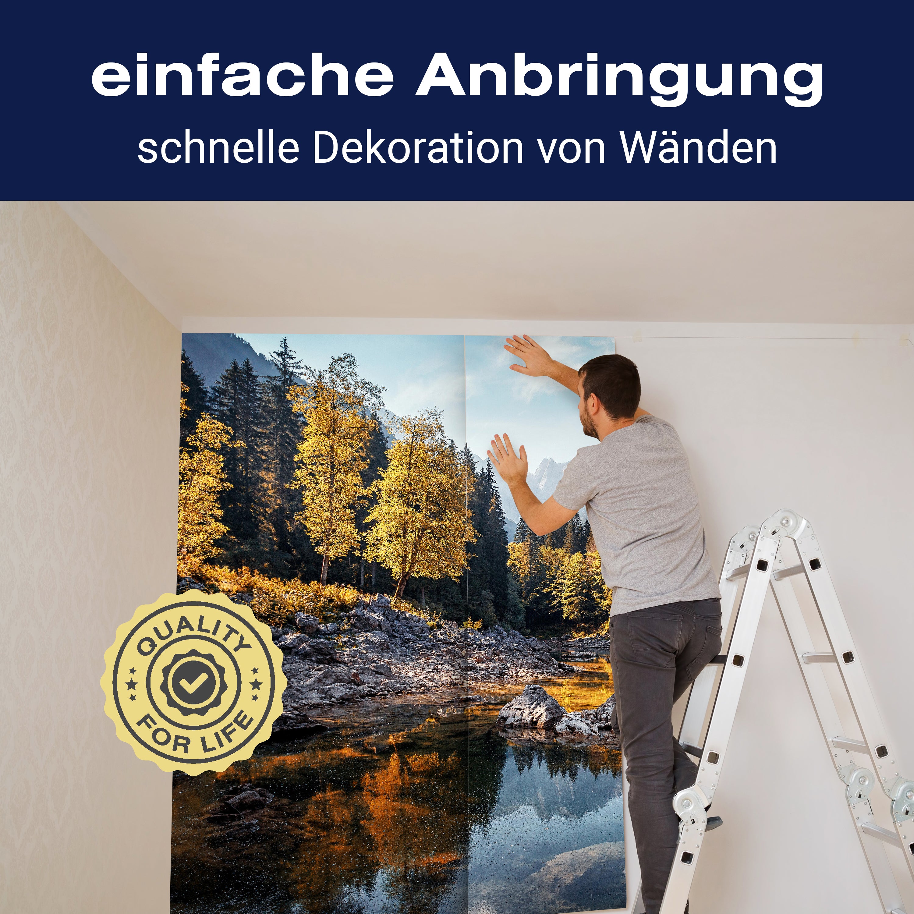 Fototapete See Wald Berge M6754 - Bild 3 Fototapete See Wald Berge M6754 - Bild 3