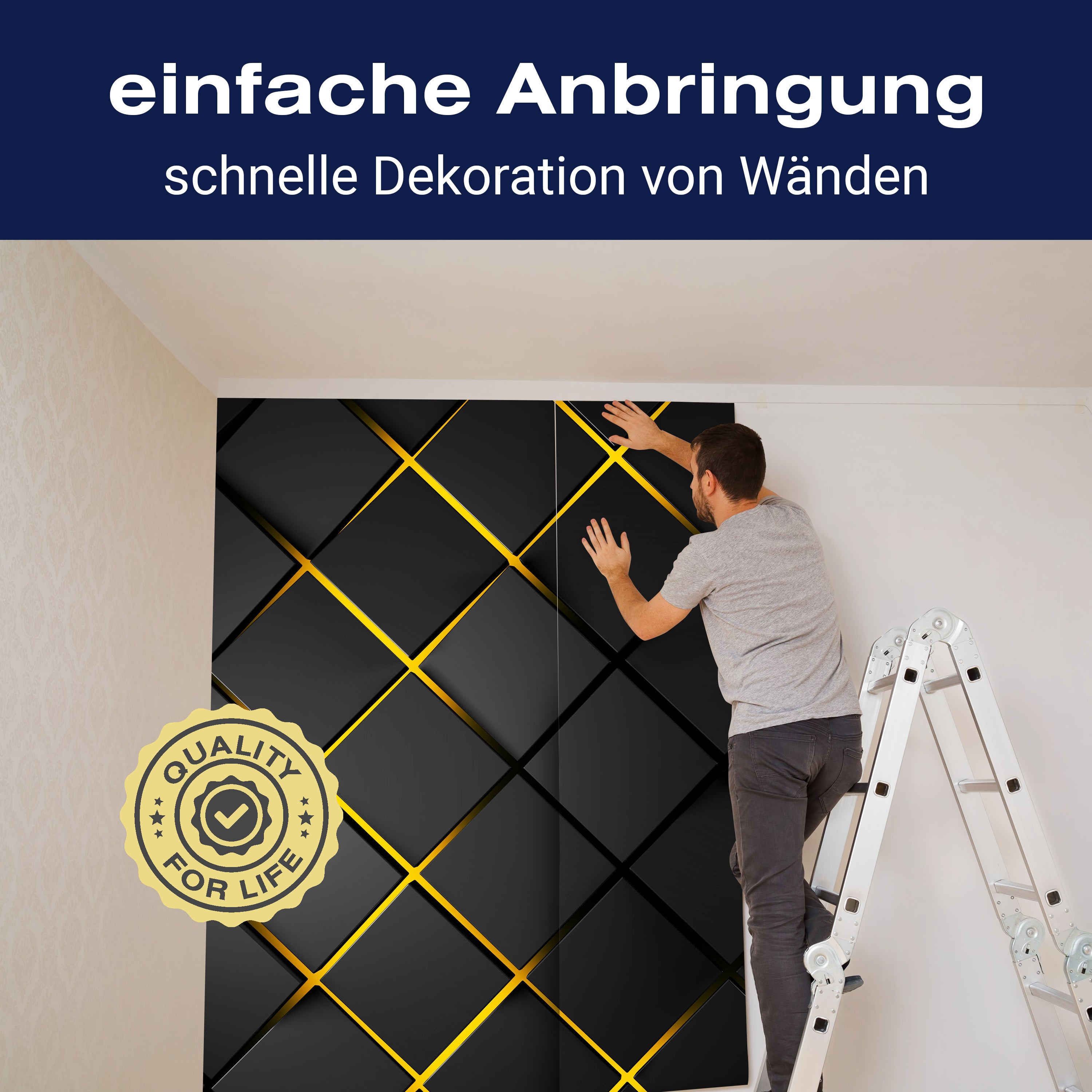 Fototapete schwarze Quadrate 3D Effekt M6781 - Bild 3 Fototapete schwarze Quadrate 3D Effekt M6781 - Bild 3