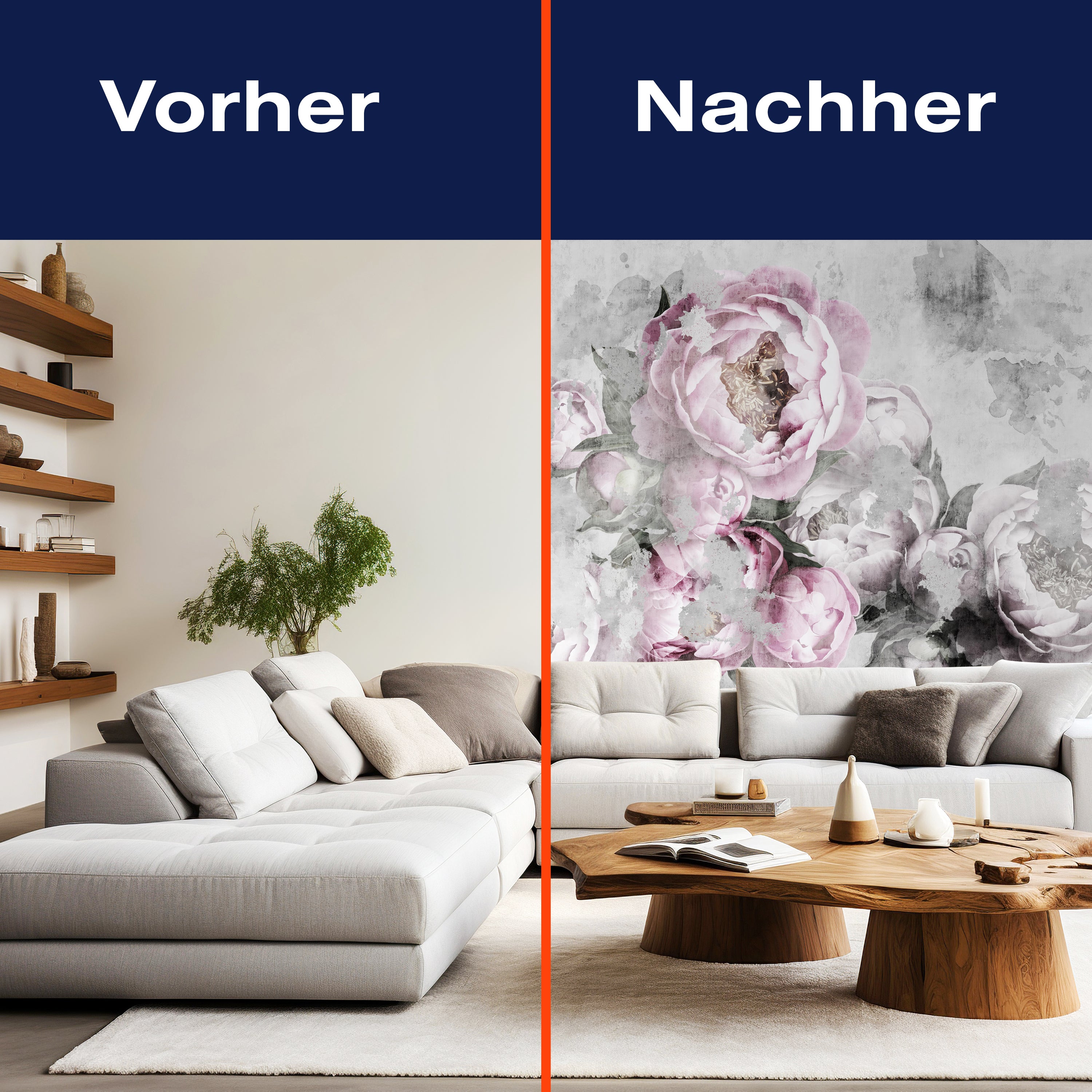 Fototapete rosa Blumen Vintage Pflanzen M6796 - Bild 9 Fototapete rosa Blumen Vintage Pflanzen M6796 - Bild 9