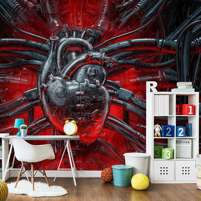 Fototapete Herz Steampunk Metall M6802 - Bild 1 Fototapete Herz Steampunk Metall M6802 - Bild 1