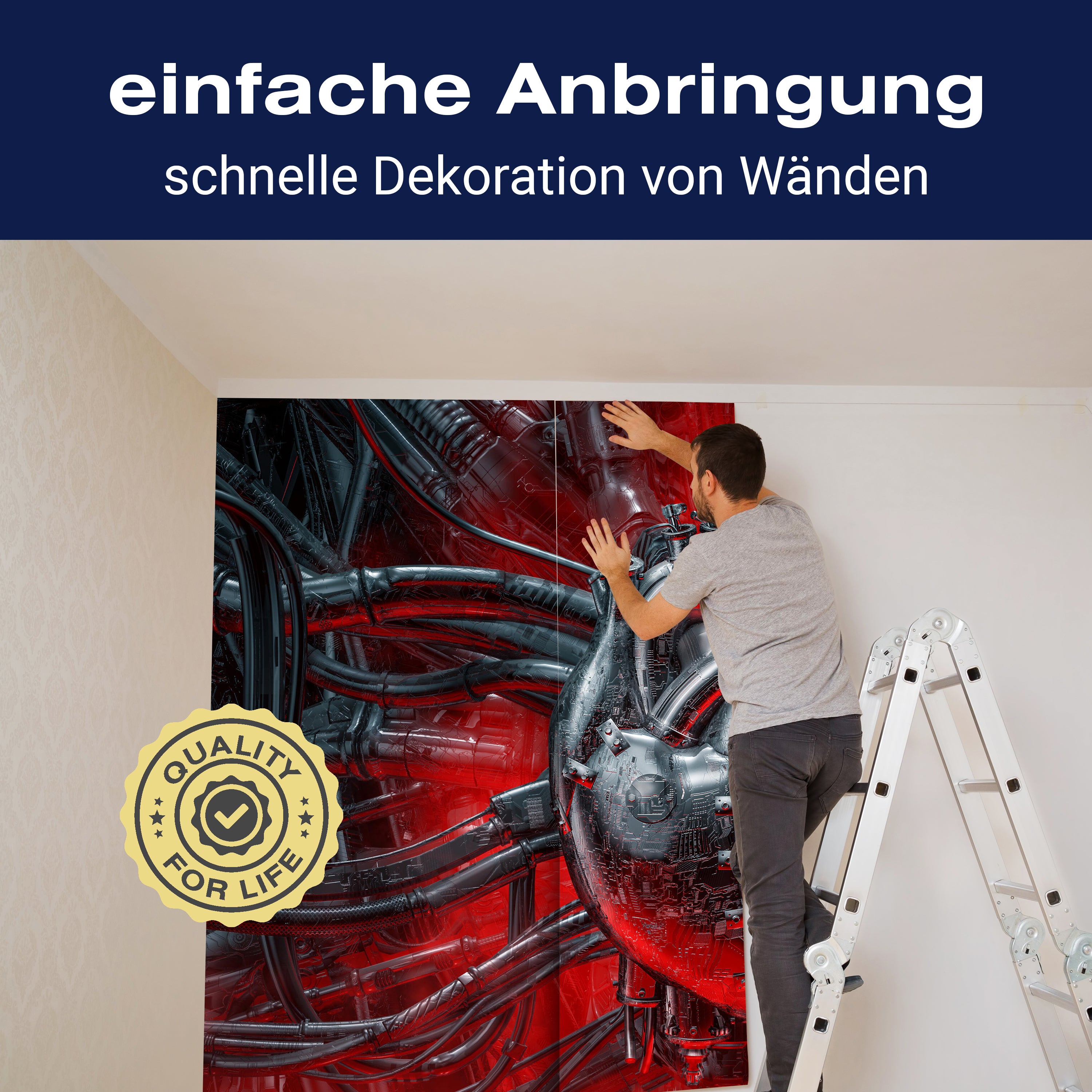 Fototapete Herz Steampunk Metall M6802 - Bild 3 Fototapete Herz Steampunk Metall M6802 - Bild 3