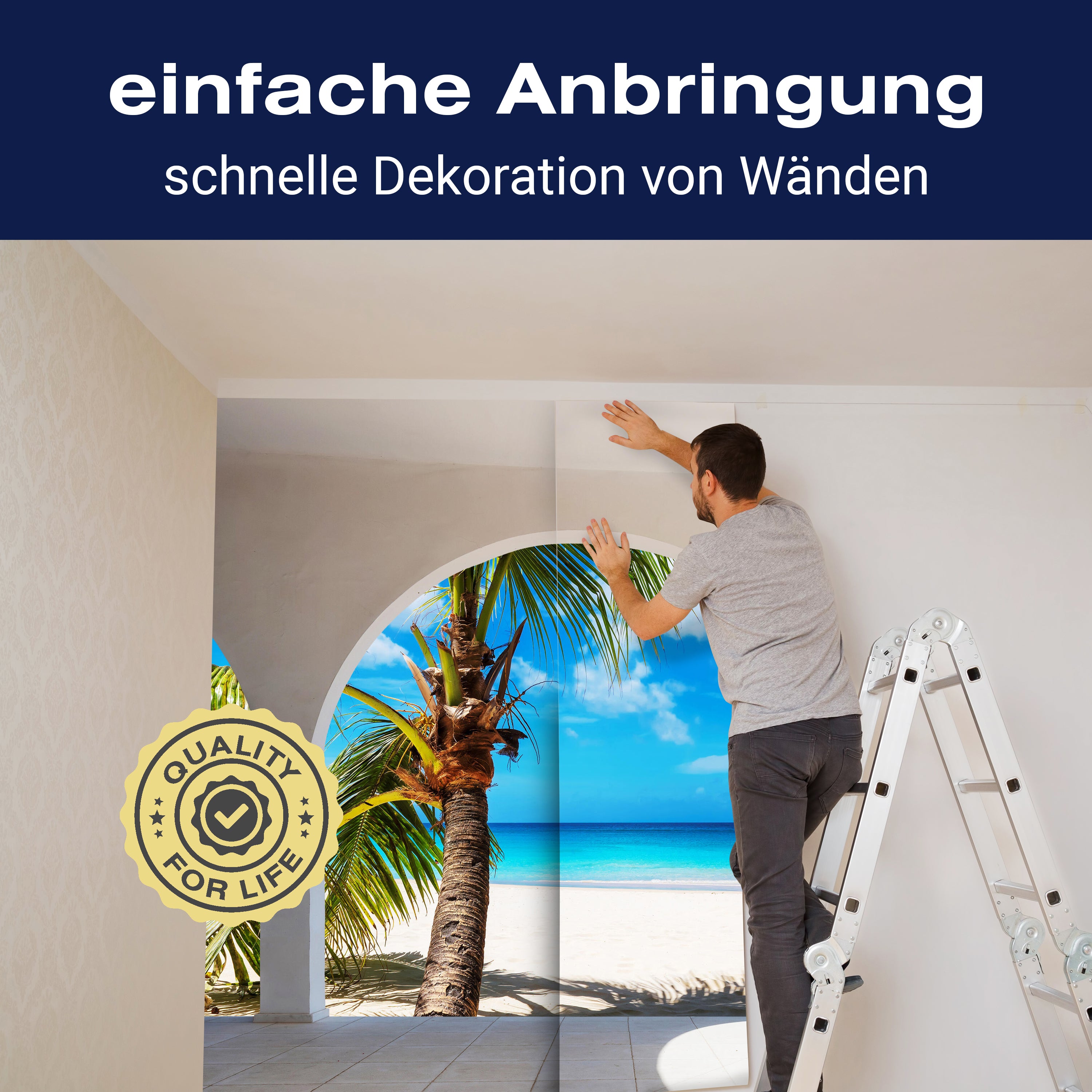 Fototapete Strand Palmen Terrasse M6811 - Bild 3 Fototapete Strand Palmen Terrasse M6811 - Bild 3