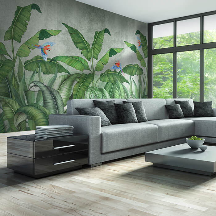 Fototapete Papageien Palme Vögel M6814 - Bild 1 Fototapete Papageien Palme Vögel M6814 - Bild 1