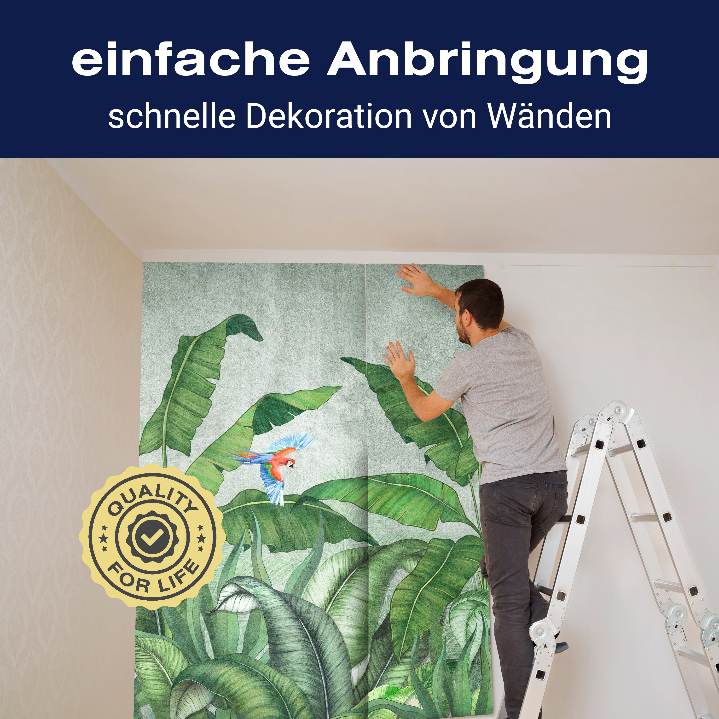 Fototapete Papageien Palme Vögel M6814 - Bild 3 Fototapete Papageien Palme Vögel M6814 - Bild 3