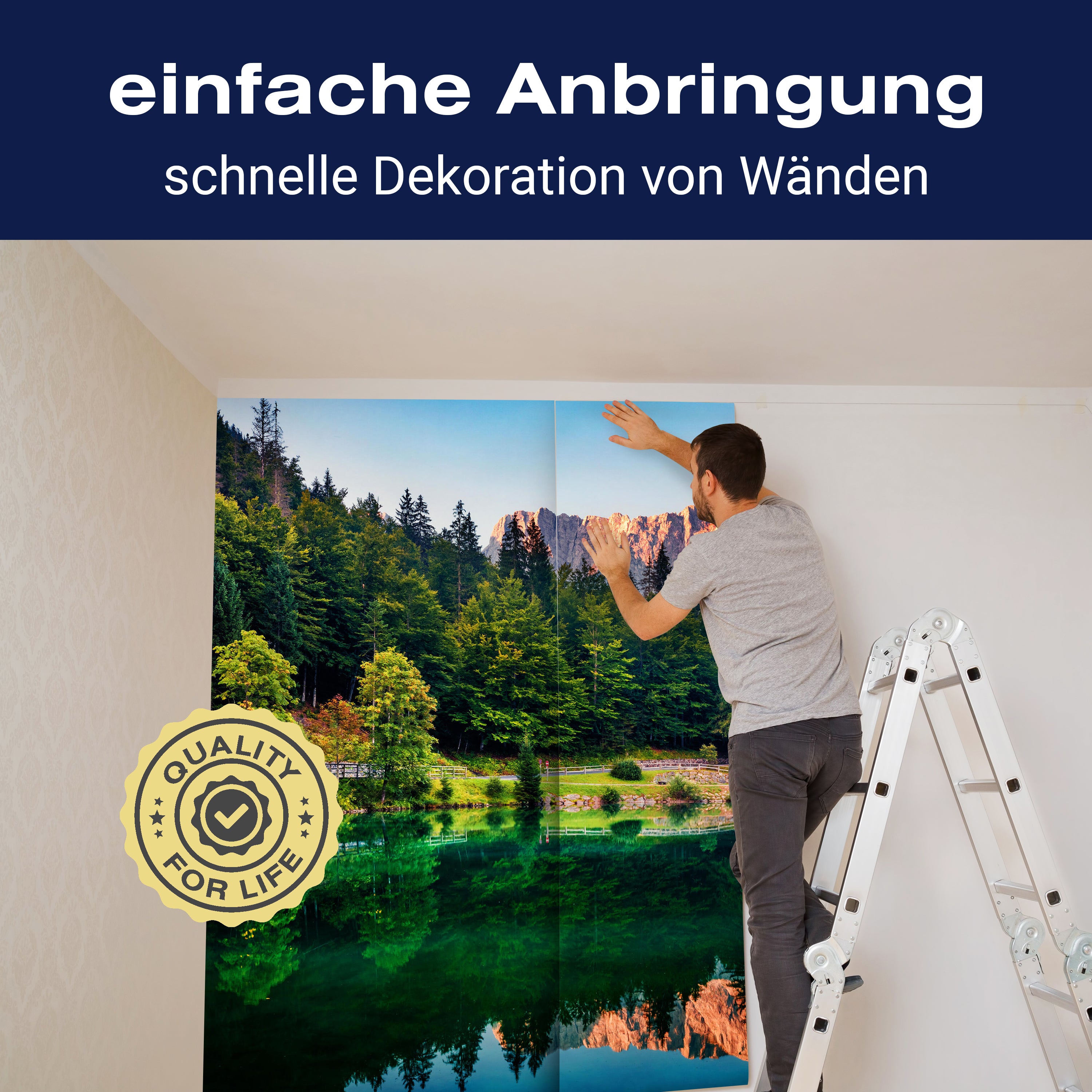 Fototapete Berge See Landschaft Wald M6842 - Bild 3 Fototapete Berge See Landschaft Wald M6842 - Bild 3