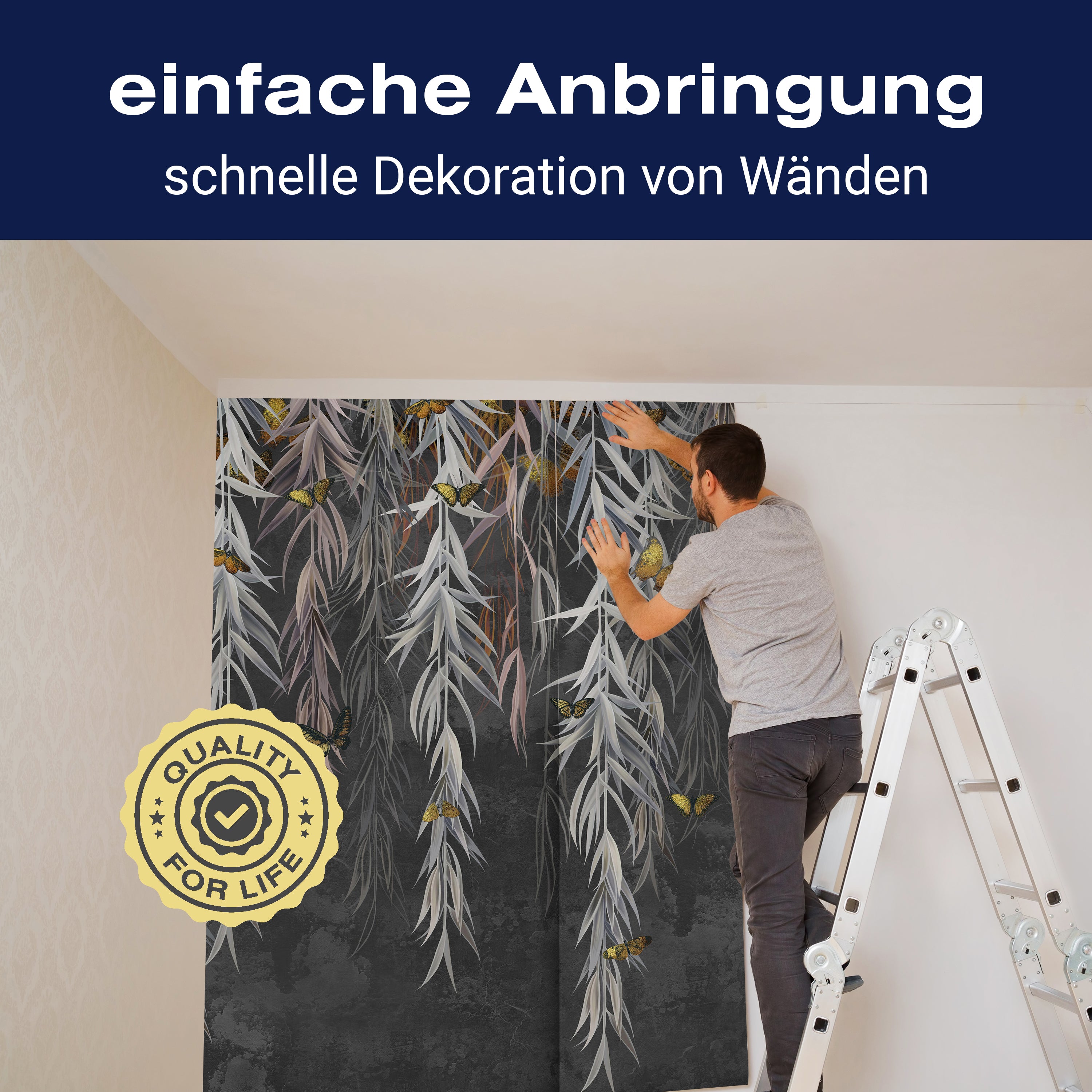 Fototapete Wand mediterran Zweige Blätter Beton M6853 - Bild 3 Fototapete Wand mediterran Zweige Blätter Beton M6853 - Bild 3