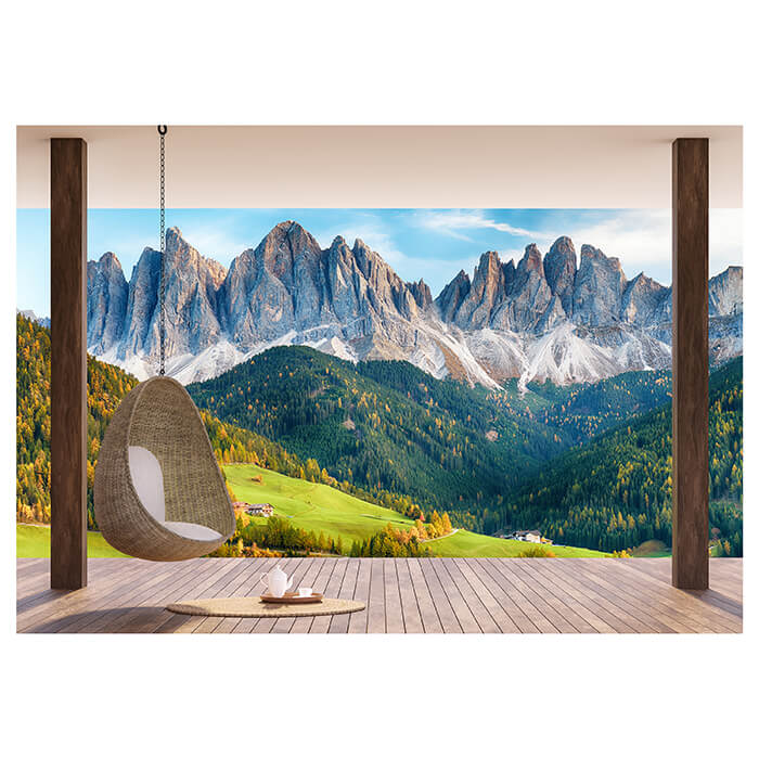 Fototapete Ausblick Berge Wald Himmel M6854 - Bild 2 Fototapete Ausblick Berge Wald Himmel M6854 - Bild 2