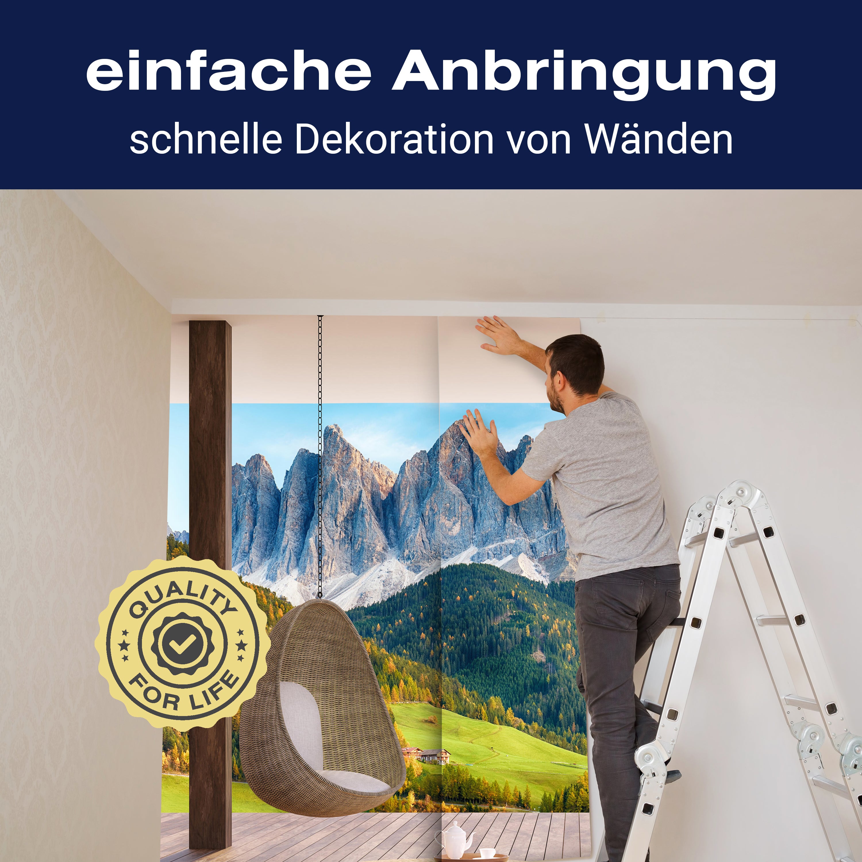 Fototapete Ausblick Berge Wald Himmel M6854 - Bild 3 Fototapete Ausblick Berge Wald Himmel M6854 - Bild 3