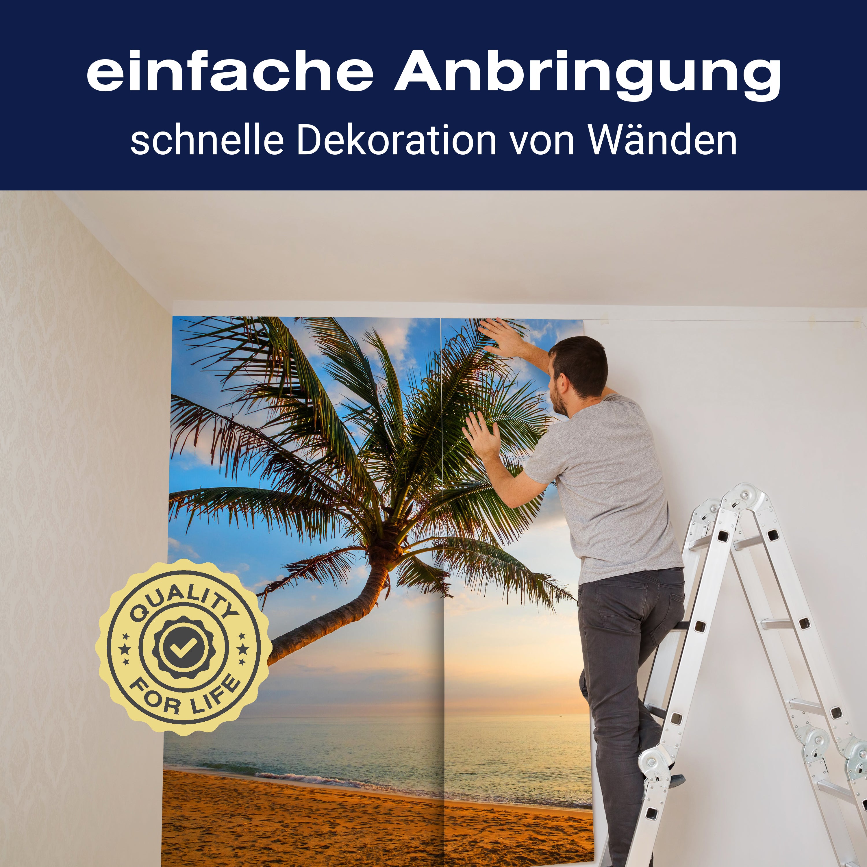 Fototapete Strand Meer Palme Sand M6863 - Bild 3 Fototapete Strand Meer Palme Sand M6863 - Bild 3