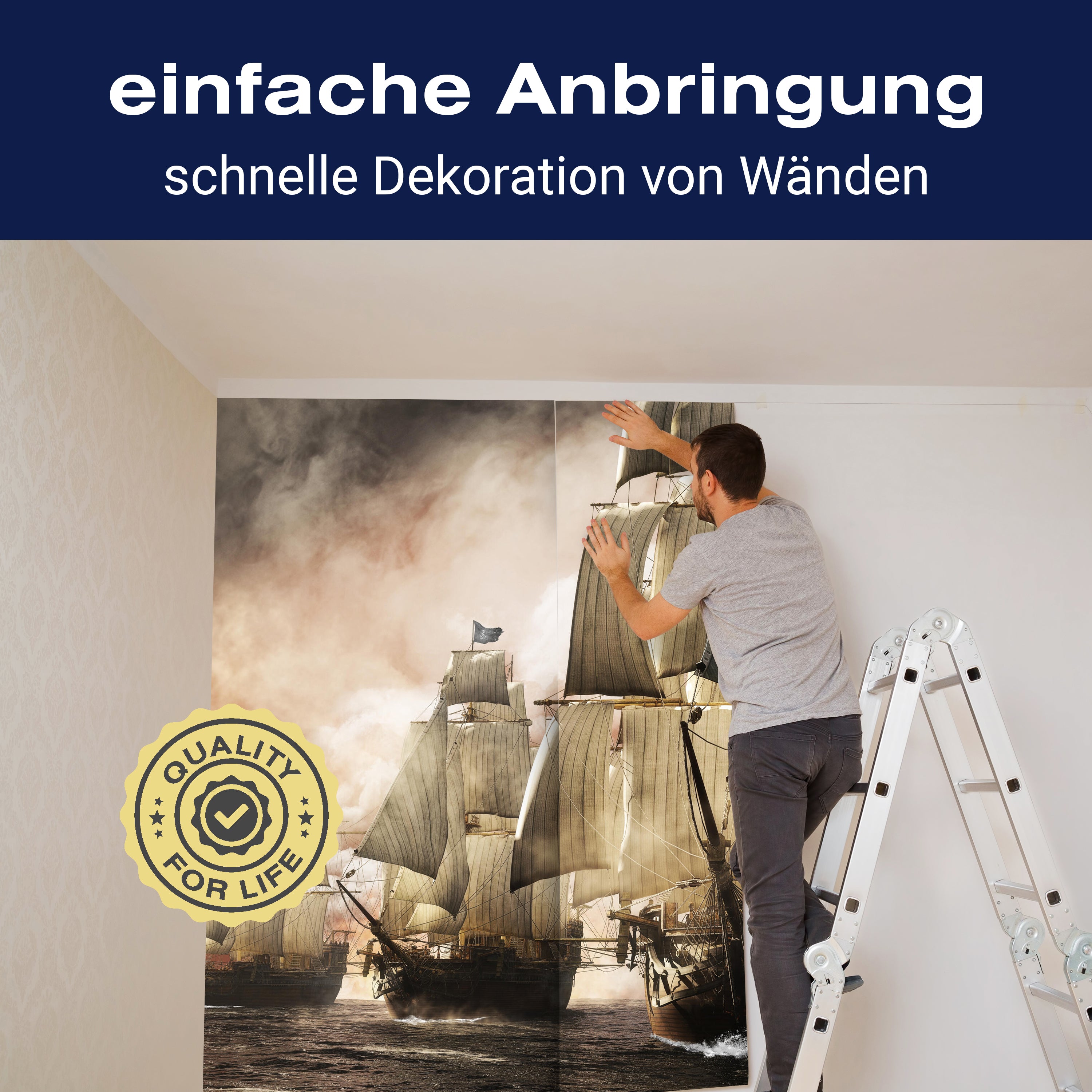 Fototapete Schiffe Piratenflagge Meer M6873 - Bild 3 Fototapete Schiffe Piratenflagge Meer M6873 - Bild 3