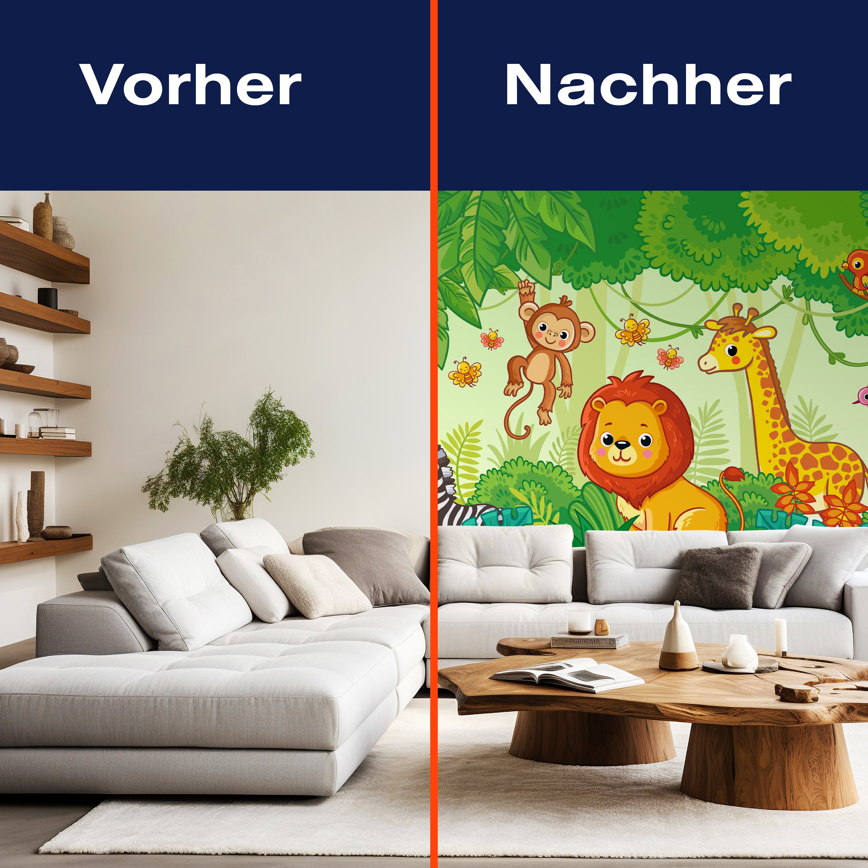 Fototapete Löwe Zebra Giraffe Palme M6876 - Bild 9 Fototapete Löwe Zebra Giraffe Palme M6876 - Bild 9