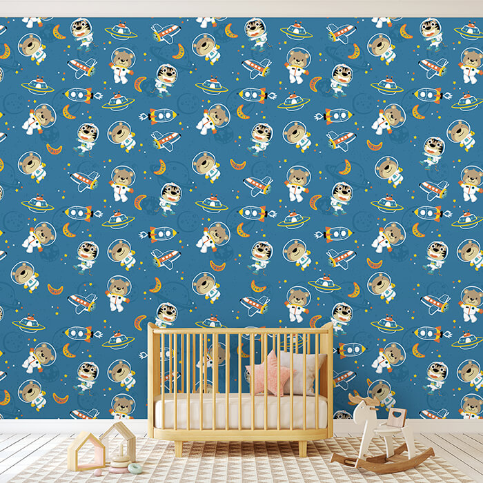 Fototapete Astronaut Teddy Katze Rakete M6880 - Bild 1 Fototapete Astronaut Teddy Katze Rakete M6880 - Bild 1