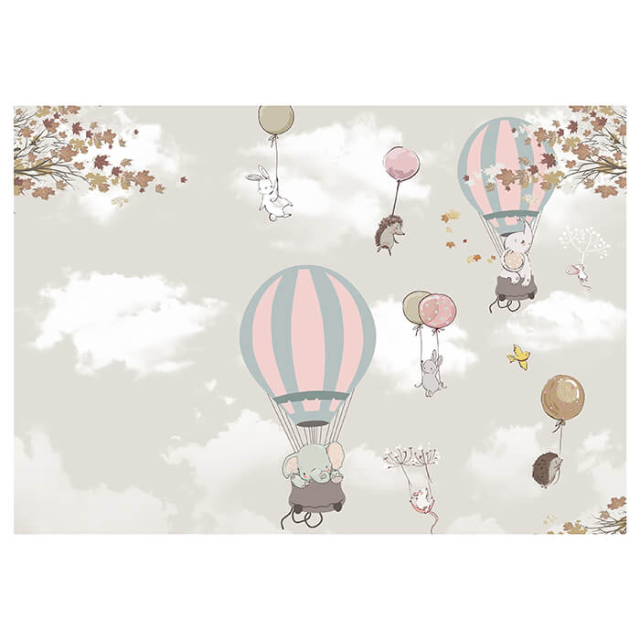Fototapete Elefant Hase Luftballons M6882 - Bild 2 Fototapete Elefant Hase Luftballons M6882 - Bild 2