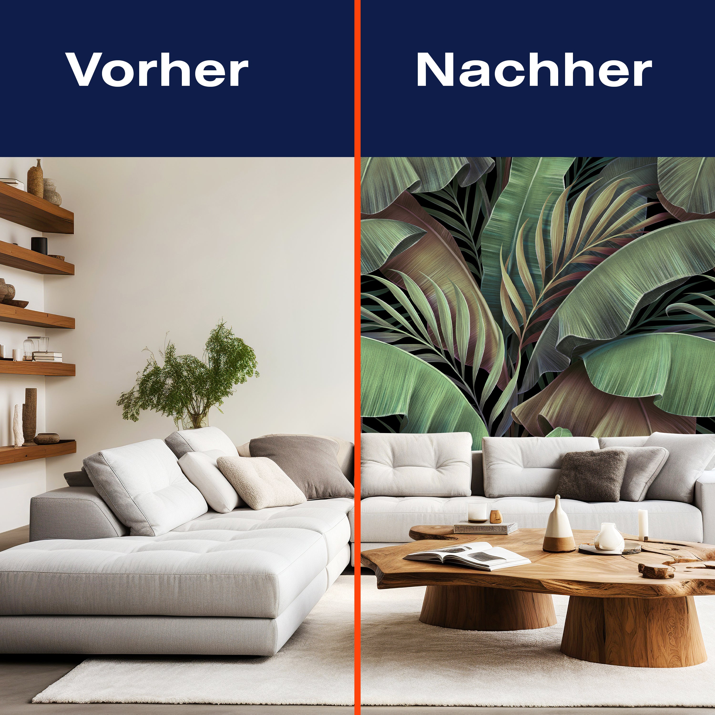 Fototapete Vintage Blätter Pflanzen grün M6884 - Bild 9 Fototapete Vintage Blätter Pflanzen grün M6884 - Bild 9