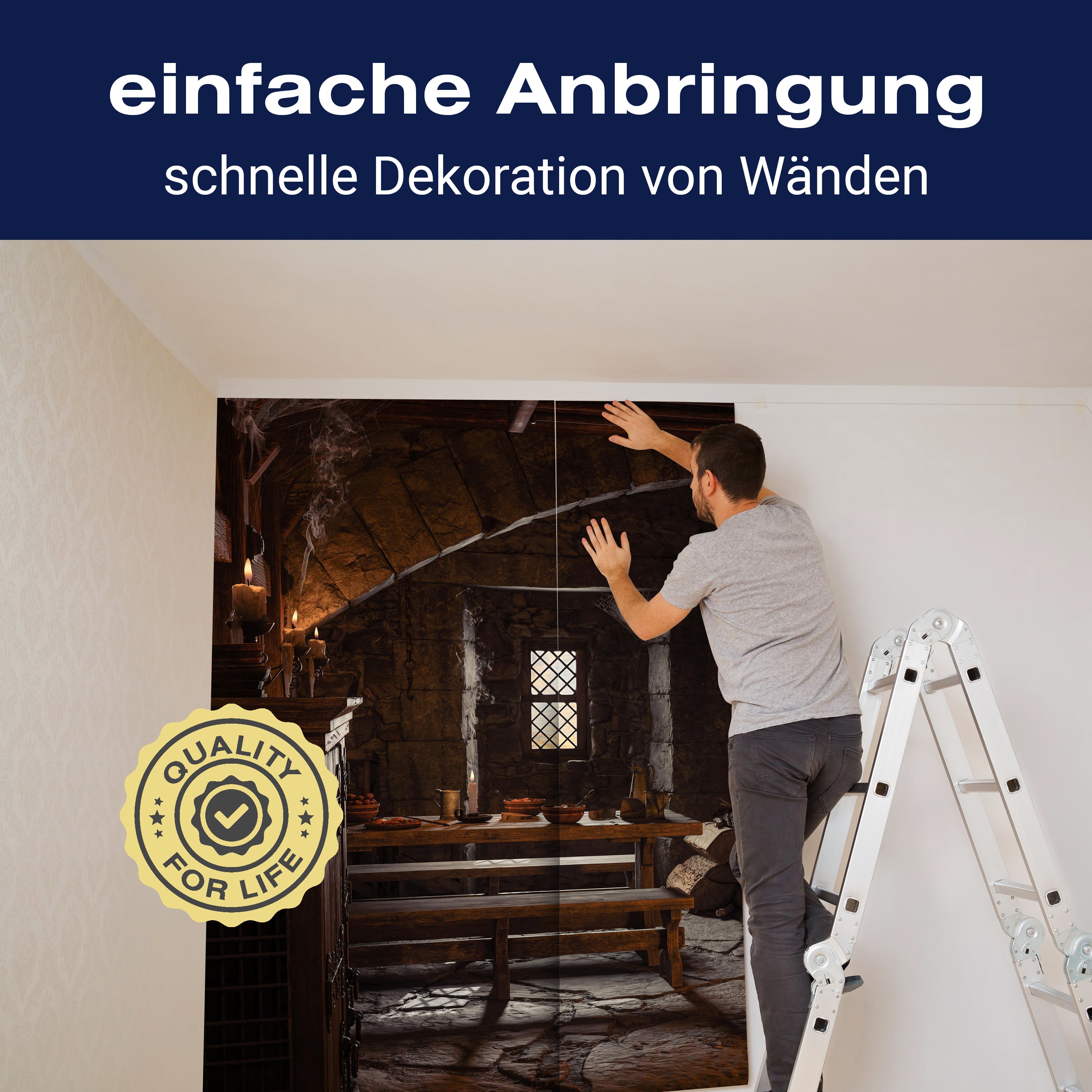 Fototapete Mittelalter Raum Kamin Fantasy M6888 - Bild 3 Fototapete Mittelalter Raum Kamin Fantasy M6888 - Bild 3