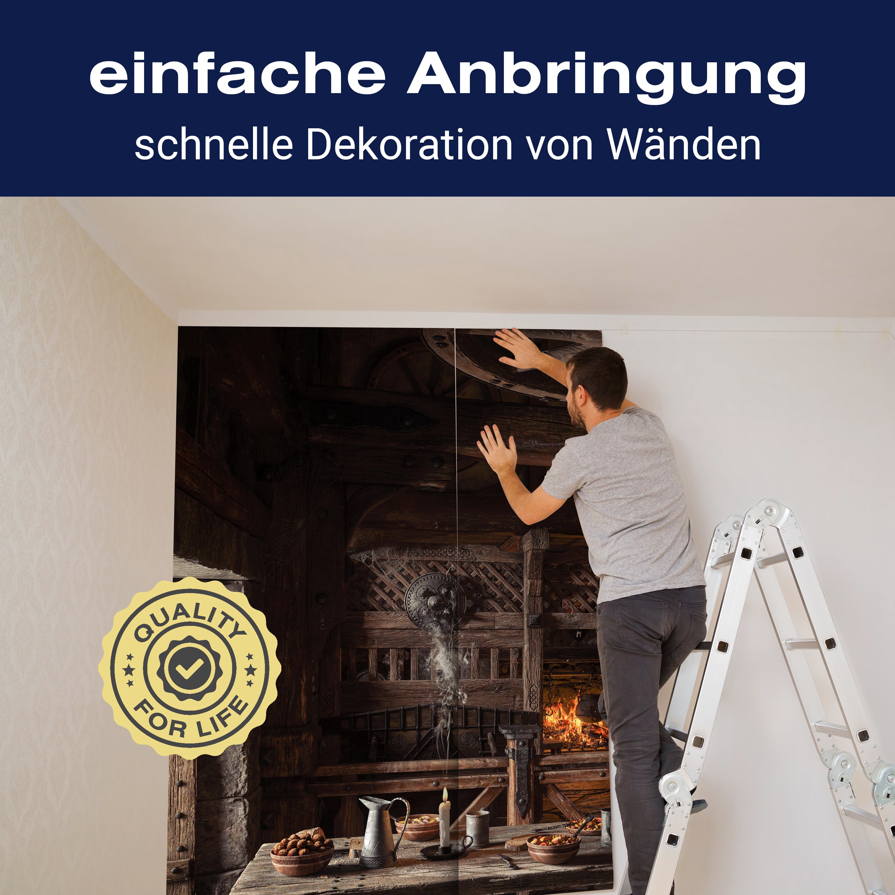 Fototapete Mittelalter Fantasy Kamin Raum M6889 - Bild 3 Fototapete Mittelalter Fantasy Kamin Raum M6889 - Bild 3