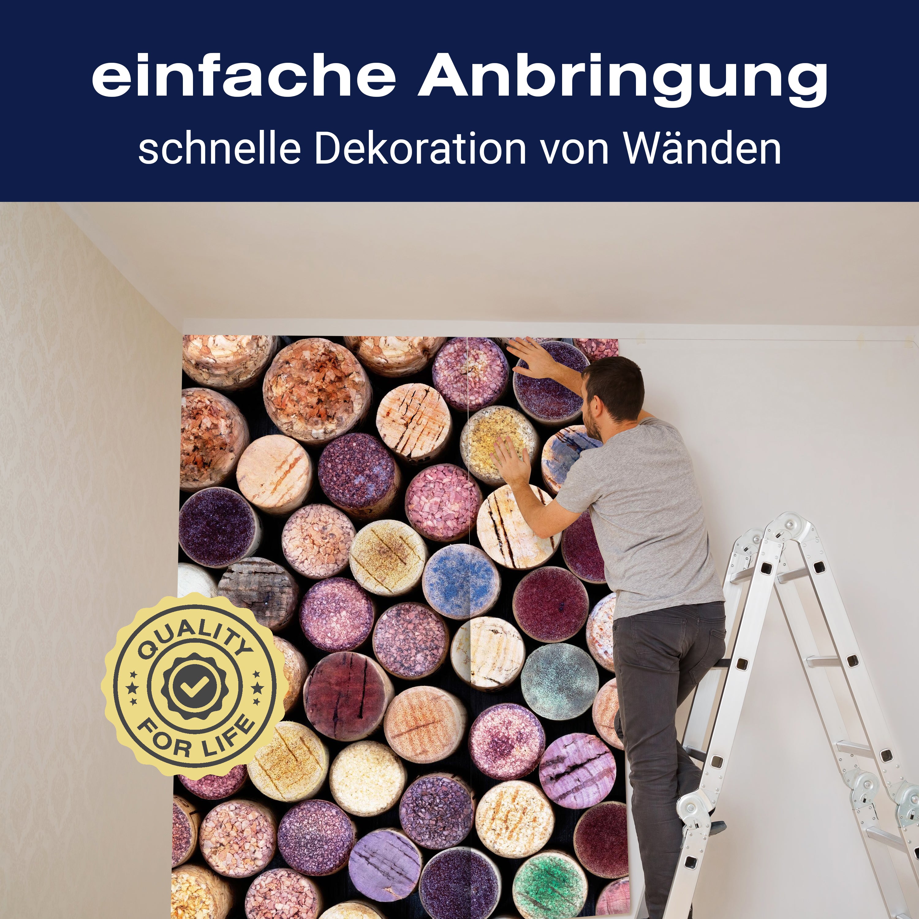 Fototapete bunte Korken Weinkorken M6892 - Bild 3 Fototapete bunte Korken Weinkorken M6892 - Bild 3