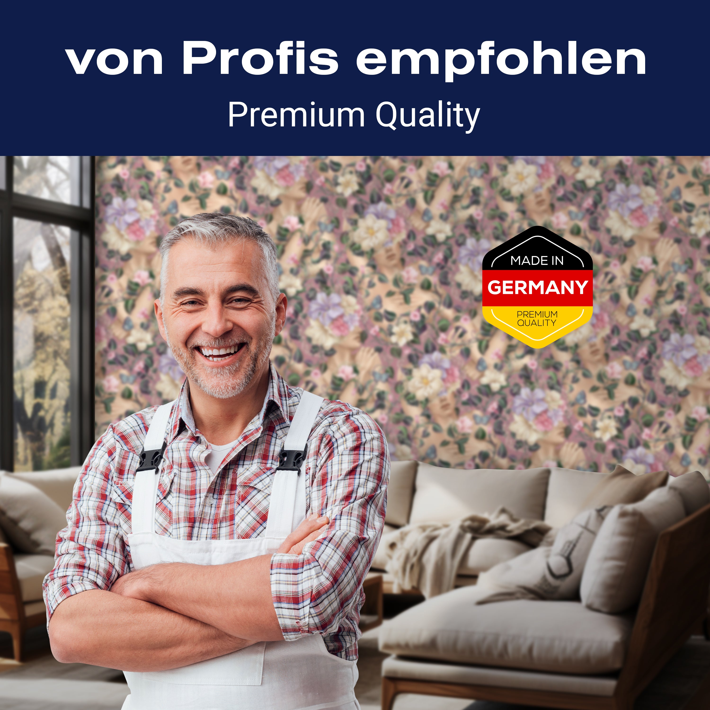 Fototapete Blumen Muster Frau M6899 - Bild 5 Fototapete Blumen Muster Frau M6899 - Bild 5