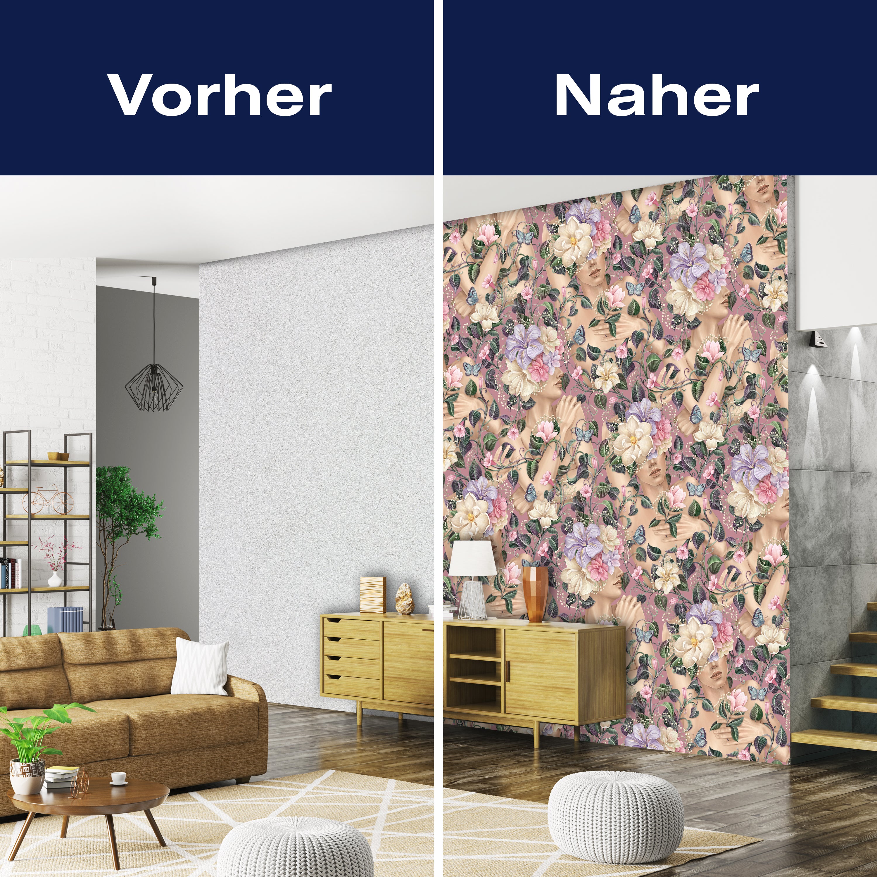 Fototapete Blumen Muster Frau M6899 - Bild 9 Fototapete Blumen Muster Frau M6899 - Bild 9