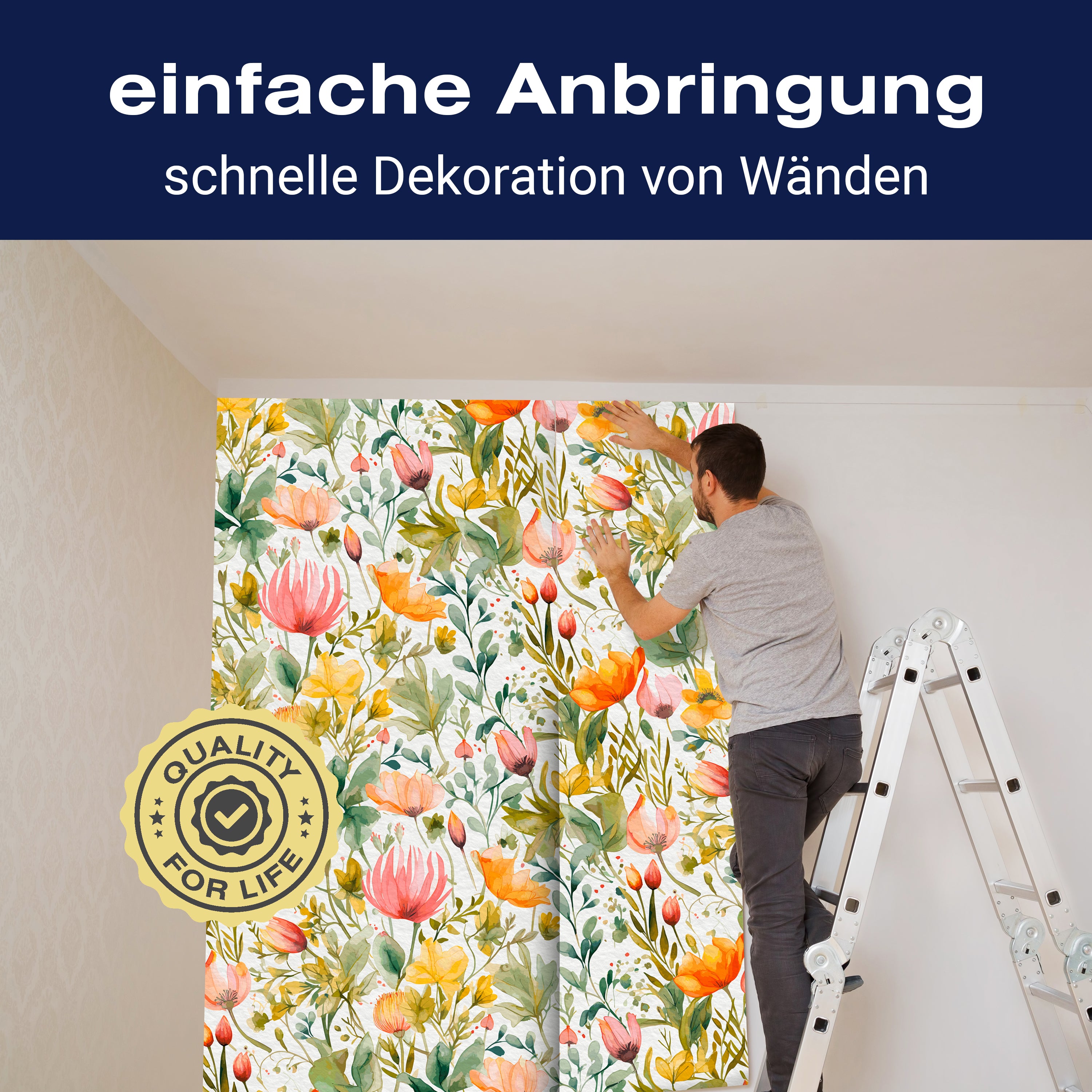 Fototapete Blumen Muster M6908 - Bild 3 Fototapete Blumen Muster M6908 - Bild 3